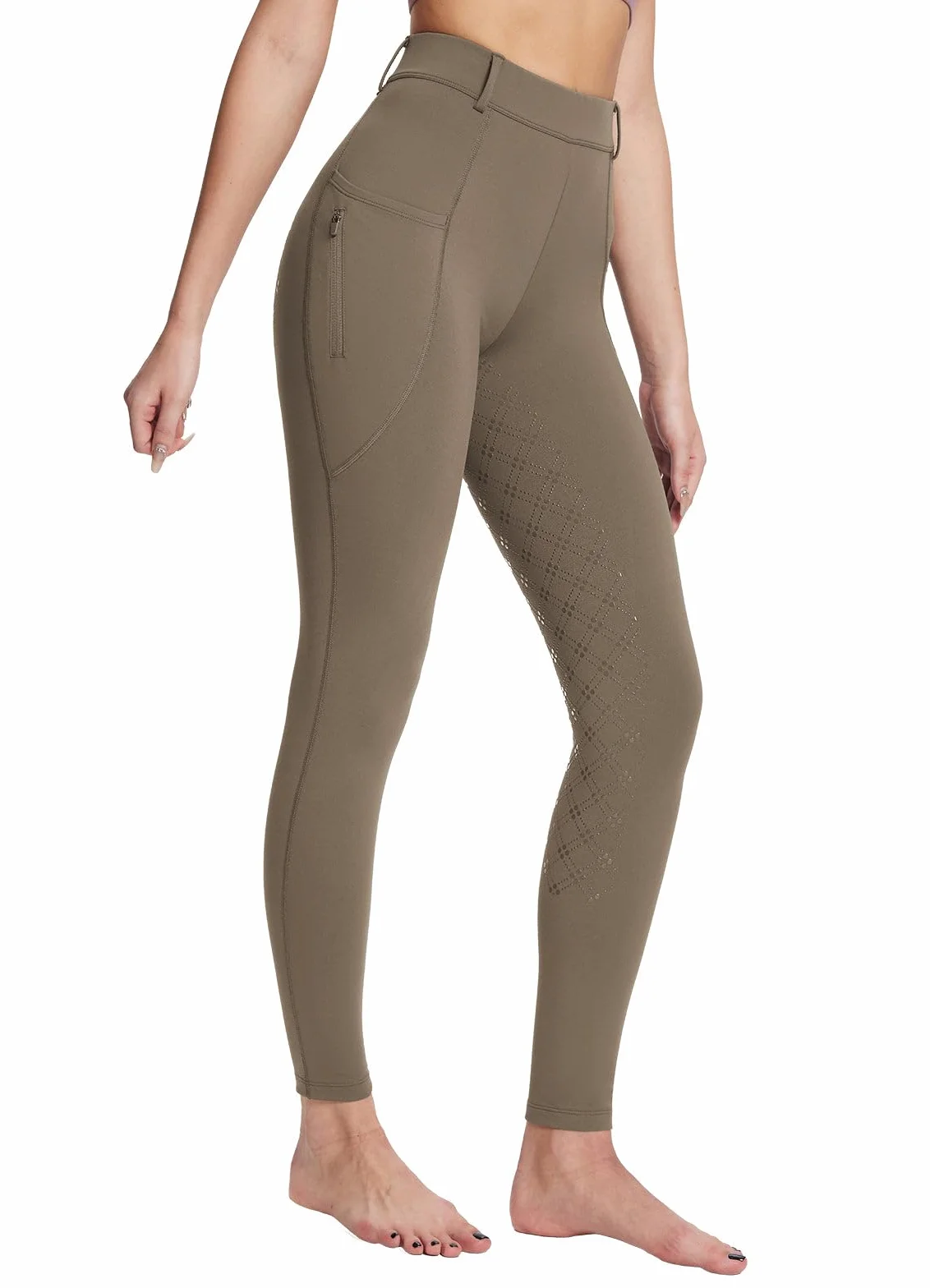 baleaf Pantaloni da Equitazione Invernali da Donna in Pile con Chiusura Lampo