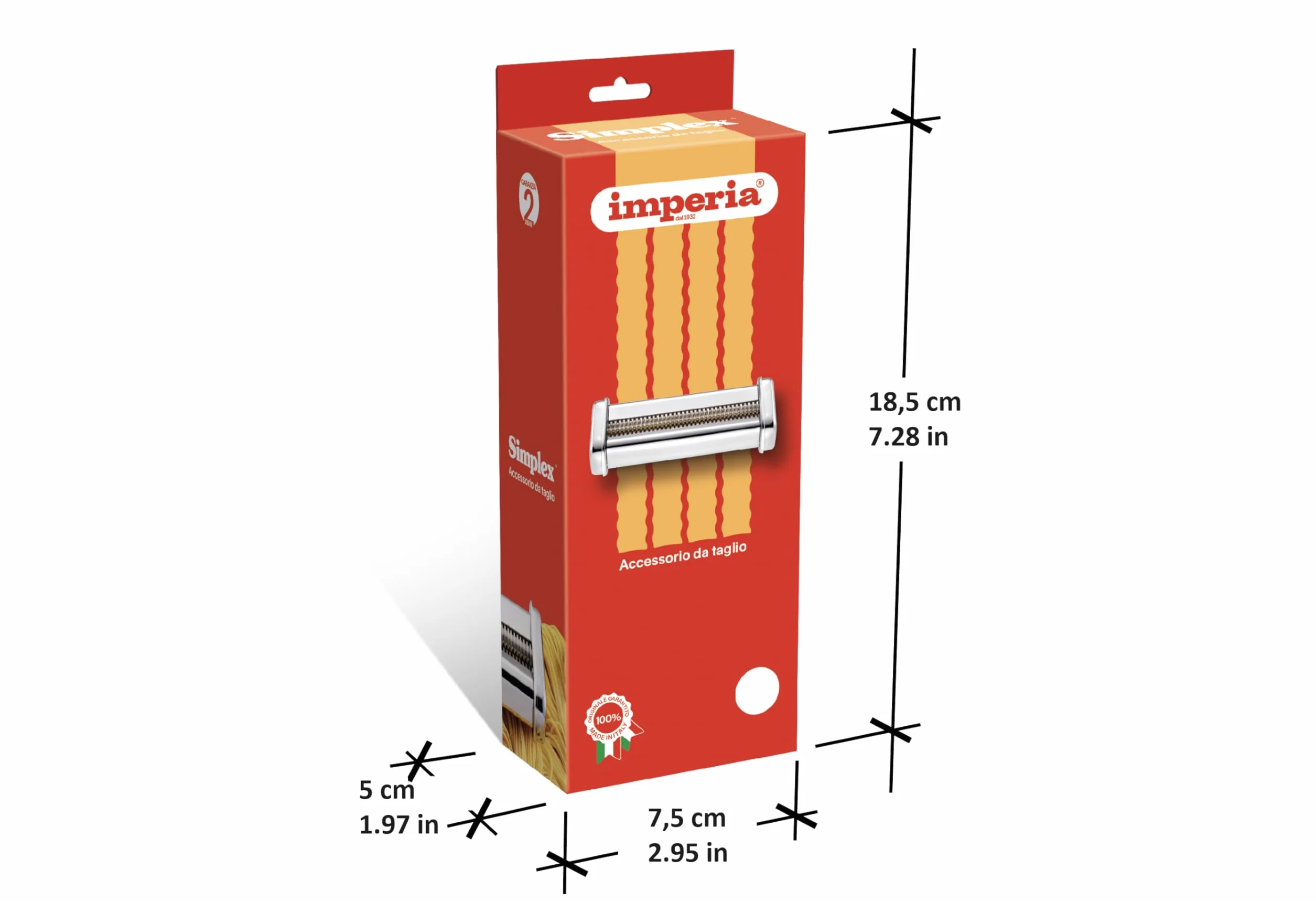 Imperia Accessorio macchina per la pasta in acciaio Made in Italy Pappardelle