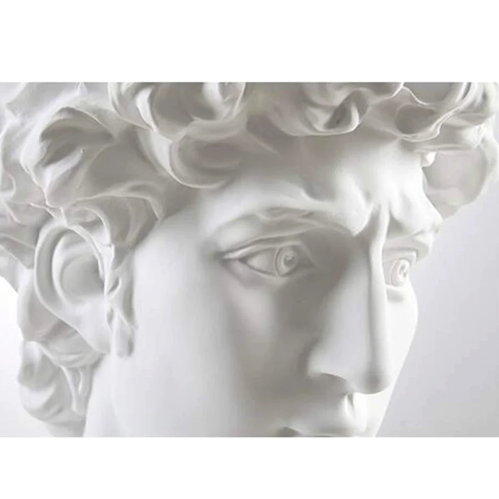 Busto di David Scultura Classica Statuina Greca Artigianato Decorazione per la Casa Ornamenti da Schizzo Regalo
