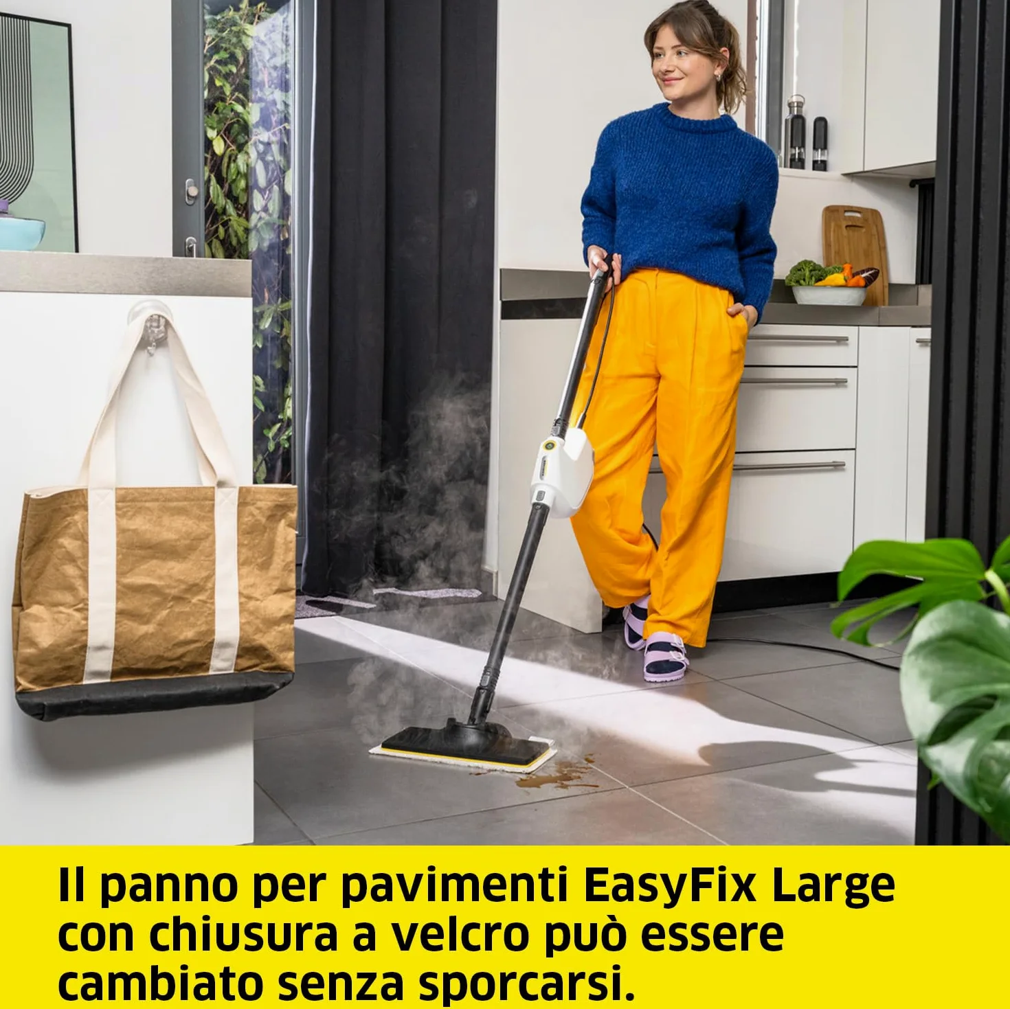 KÄRCHER Pulitore a Vapore SC 1 Multi & Up, Tempo di riscaldamento: 30s, Potenza di riscaldamento: 1.300 W, rimuove fino al 99,99% di germi e batteri, Potenza superficiale: 30 m², Serbatoio: 200 ml