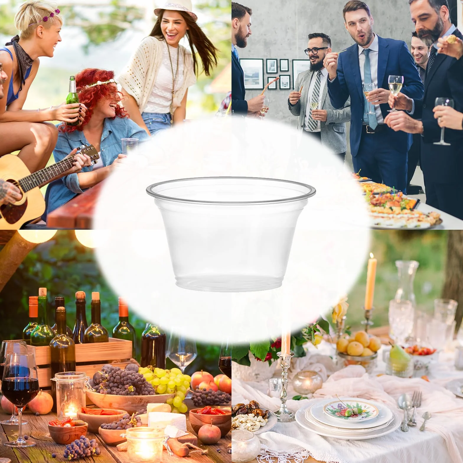 Bicchieri da liquore in plastica trasparente 3 cl 30 ml riutilizzabili 300 pezzi per feste Natale