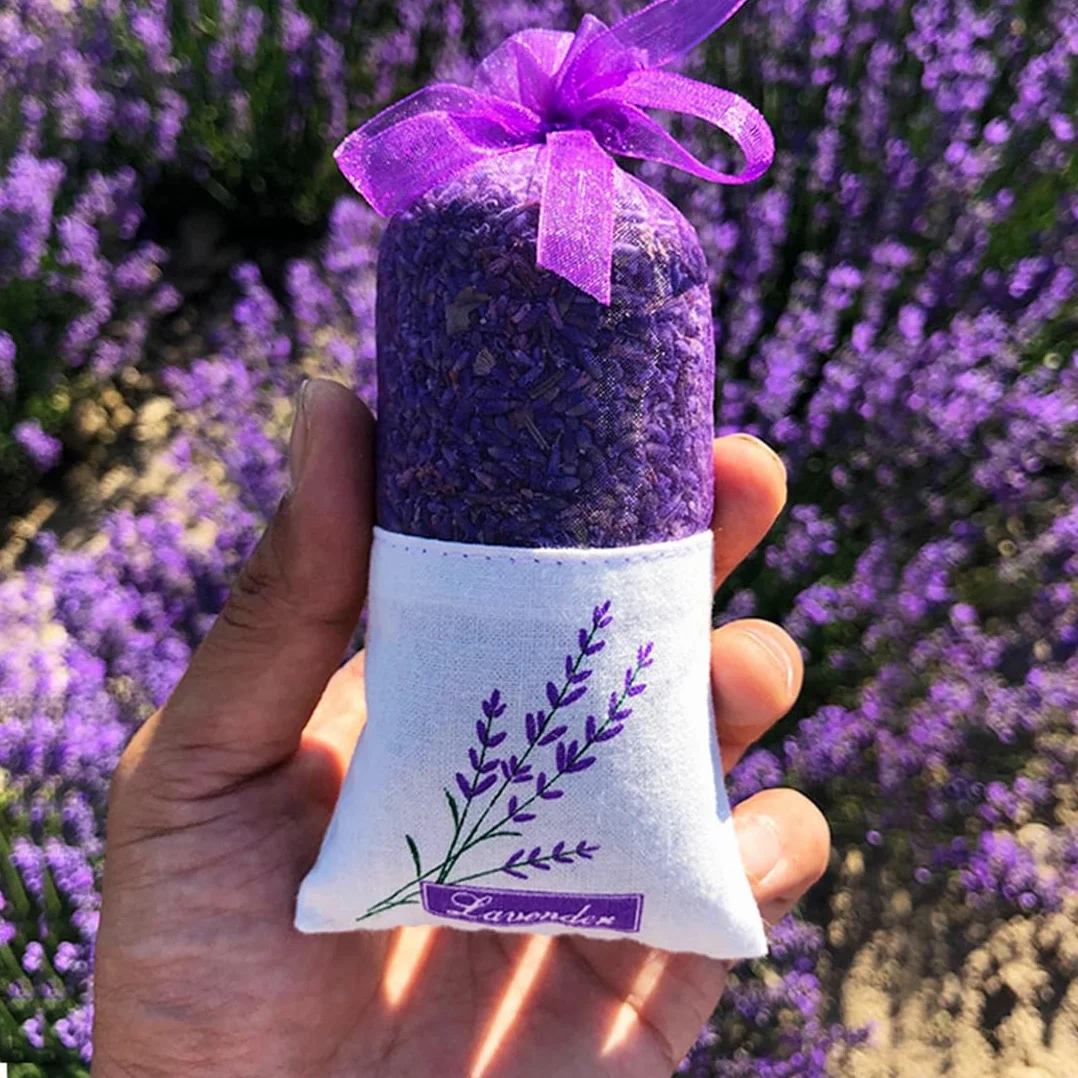 10 Sacchetti di Organza Profumati per Lavanda e Spezie