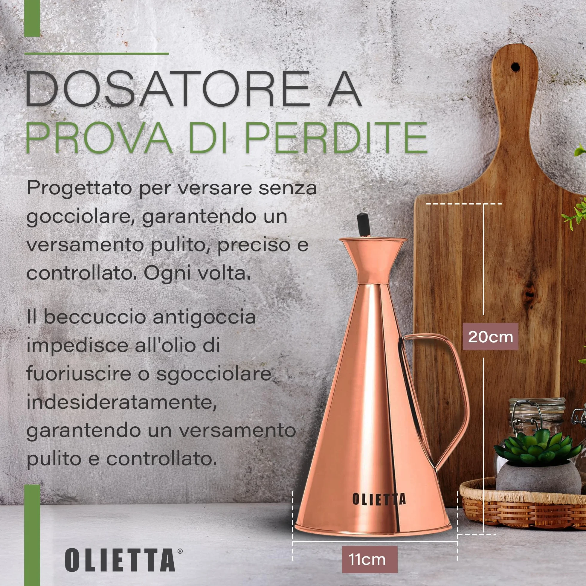 Oliera da Tavola in Acciaio Inossidabile 500ml Salvagoccia per Olio e Aceto