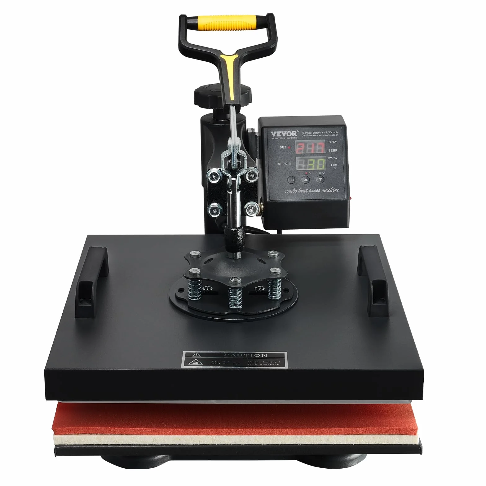 VEVOR 2 in 1 Macchina Digitale per Pressa a Caldo 1500 W 15x15 Pollici Sublimazione Girevole 360°