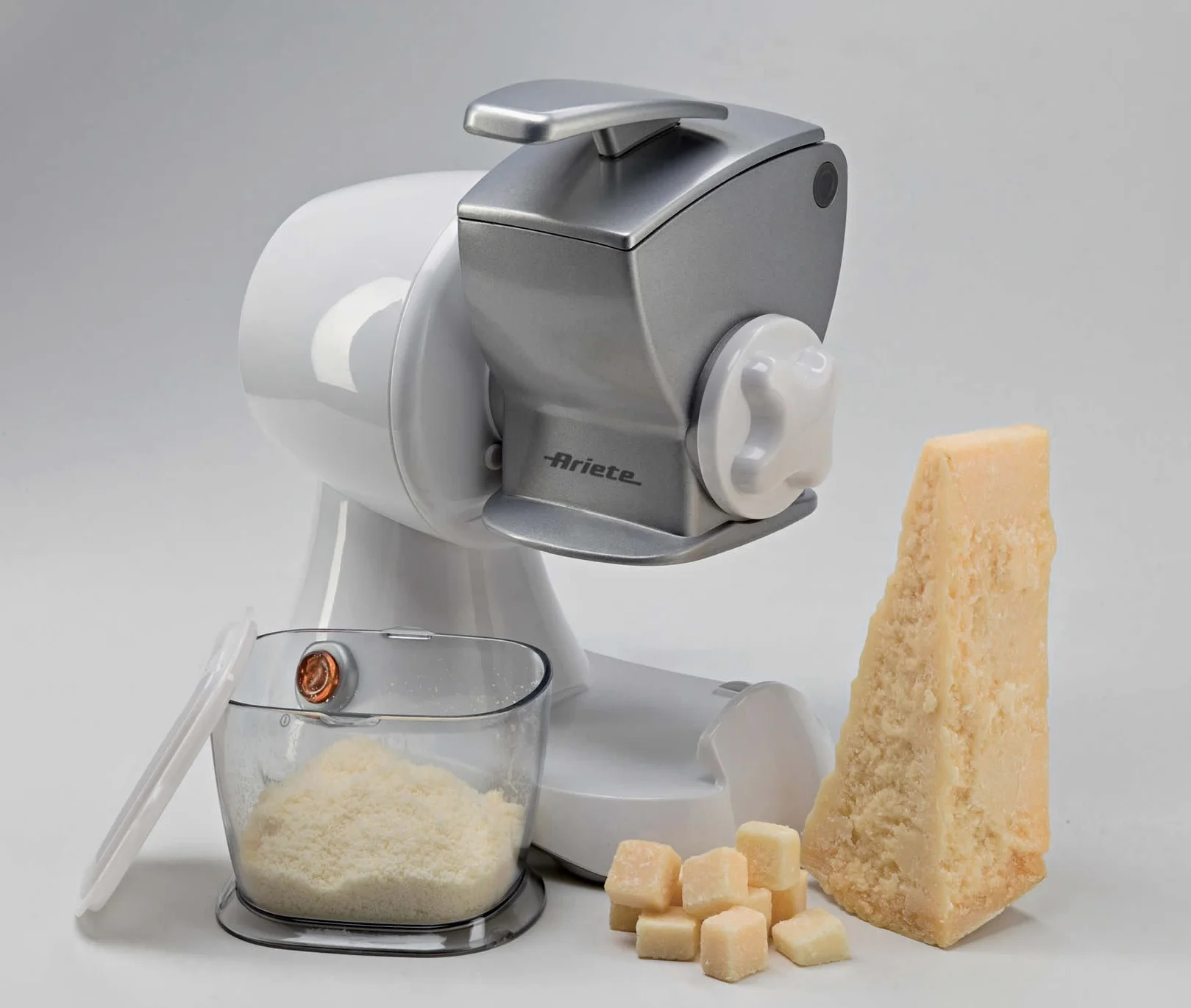 448 Gratì Professional - Grattugia elettrica con rullo professionale, Contenitore estraibile con tappo salvafreschezza, 120W