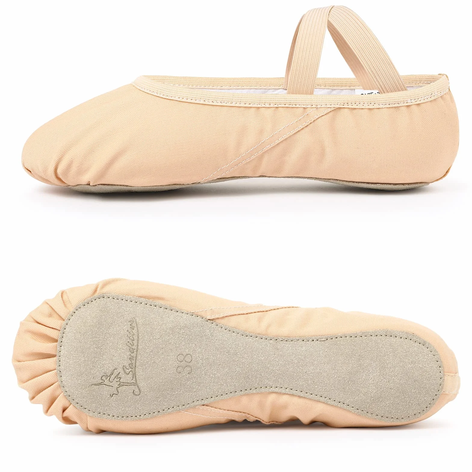 Soudittur Scarpe da Danza Classica e Moderna Antiscivolo Tela Ballerina Ginnastica Ballo per Bambina Ragazze Donna