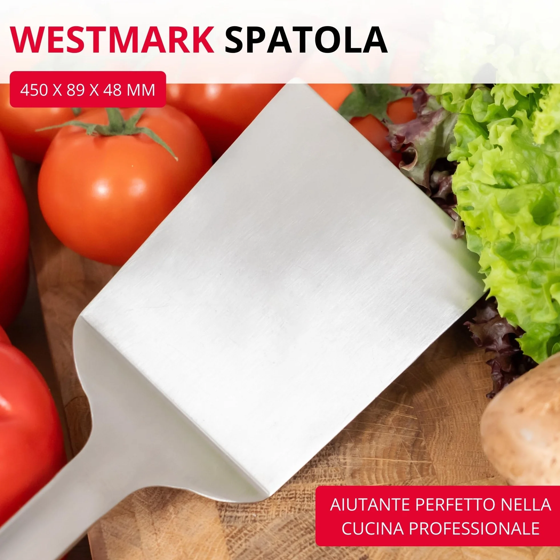 Westmark Turner Pro Spatola acciaio inossidabile gancio 45 cm