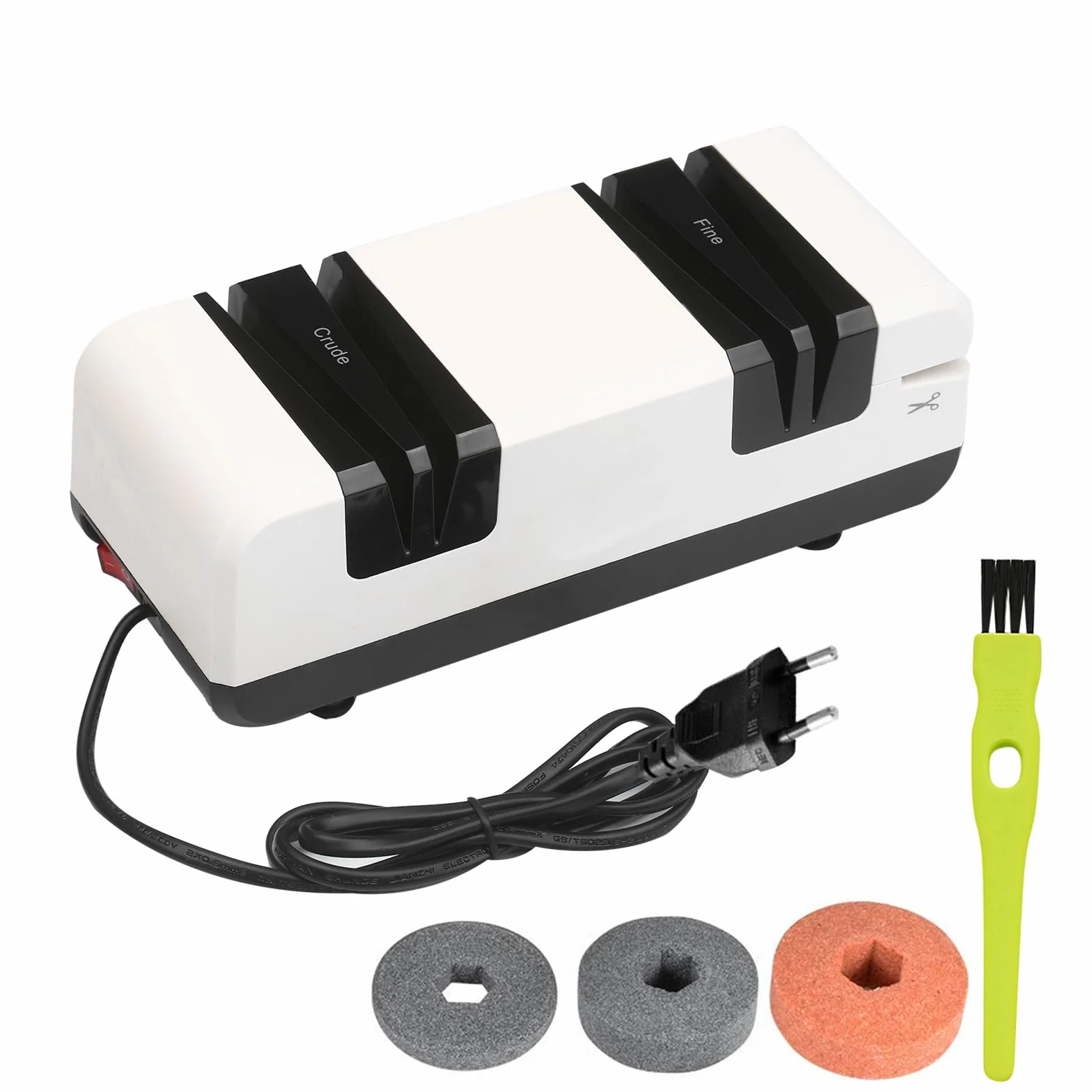 Affilacoltelli elettrico professionale multifunzionale con smussatura 15° per coltelli seghettati e dritti forbici smerigliatrice