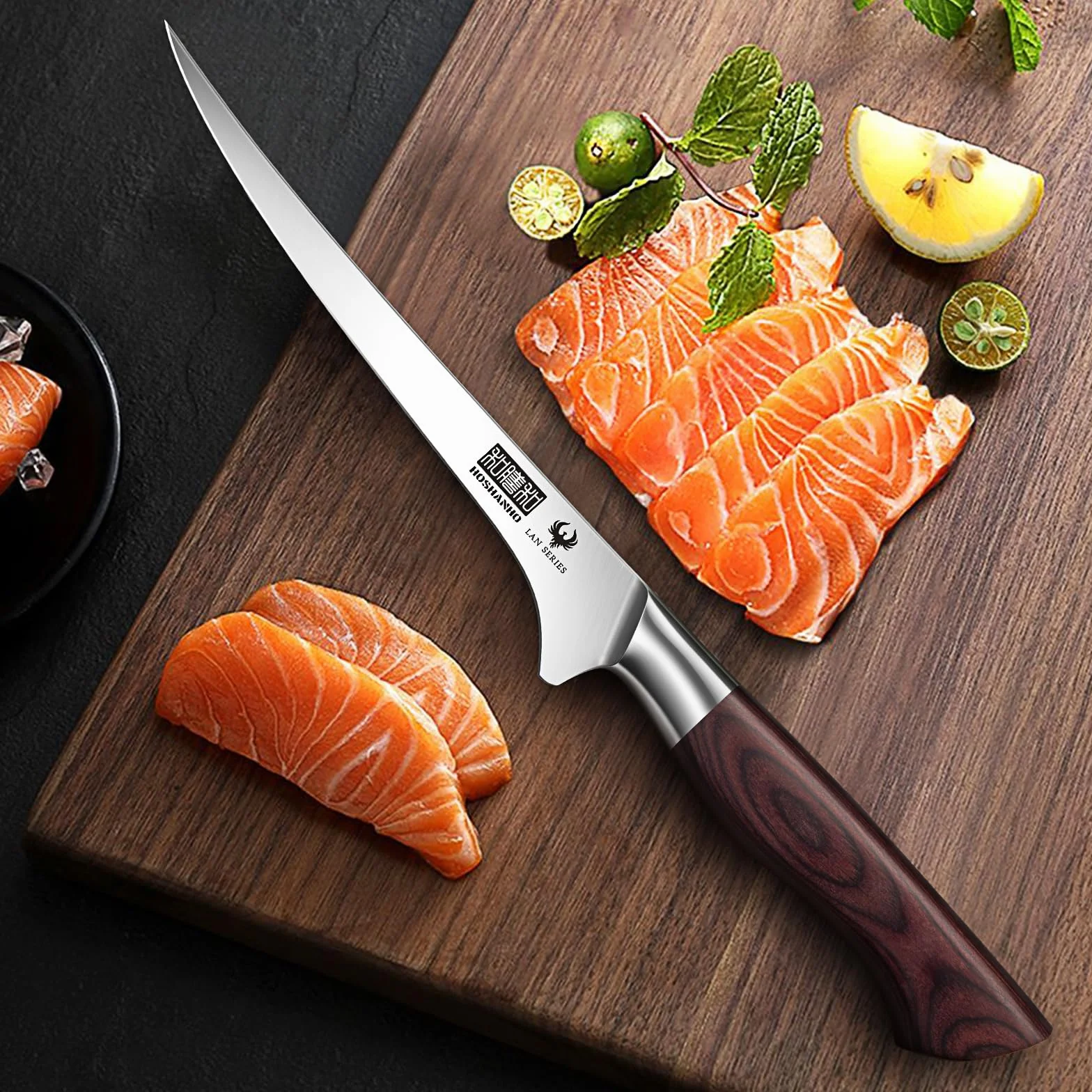 HOSHANHO Coltello per Sfilettare 18cm, Professionale Coltello da Disosso Super Affilato, Ultra Affilati Coltello cucina Professionale in Acciaio Inox