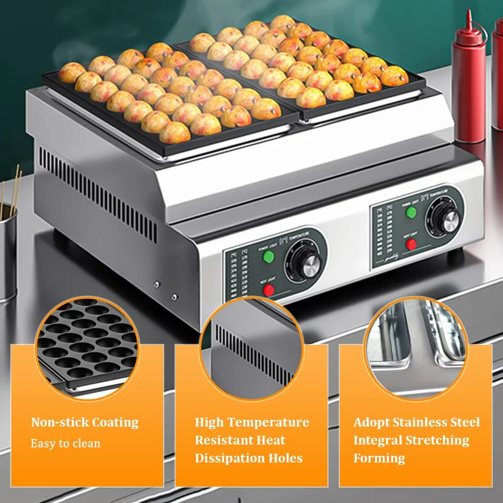 Macchina Per Takoyaki Commerciale 2100W 56 Pezzi