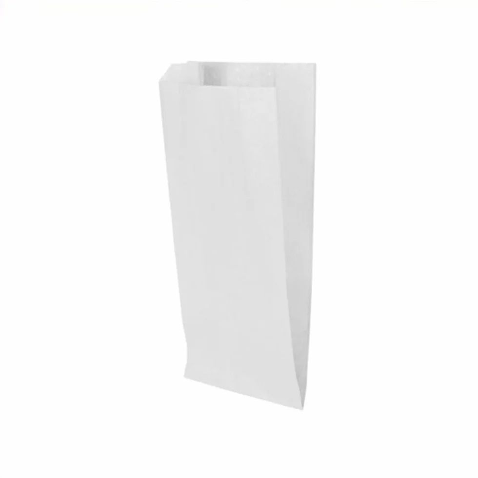 Palucart 1000 Sacchetti di Carta per Alimenti colore Bianco, misura 14x30 cm, Buste in carta Kraft per Trasporto di Cibi e Oggetti - M
