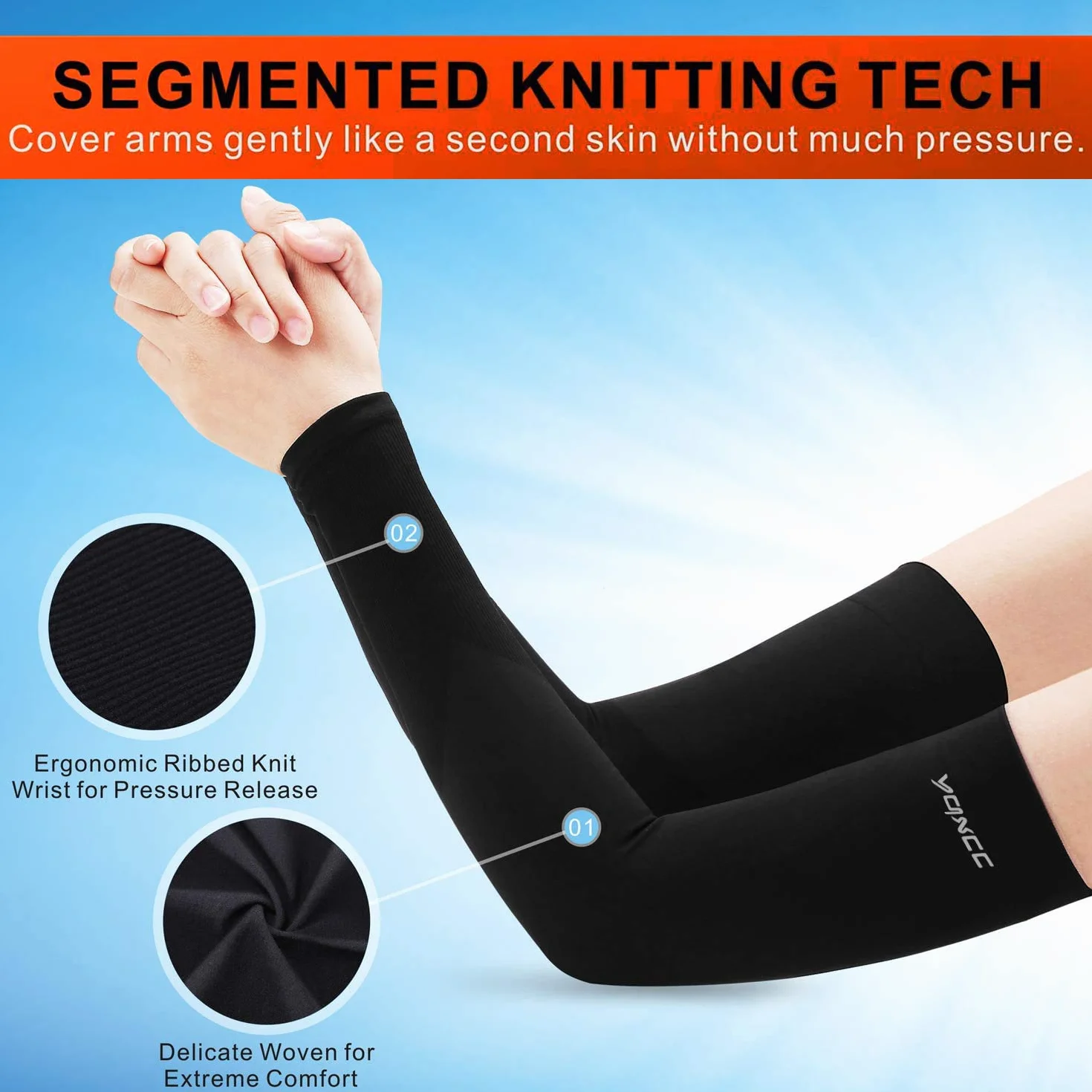 Manicotto Braccio UV Protezione UPF 50+ Raffreddamento Uomo Donna Sport Ciclismo Golf