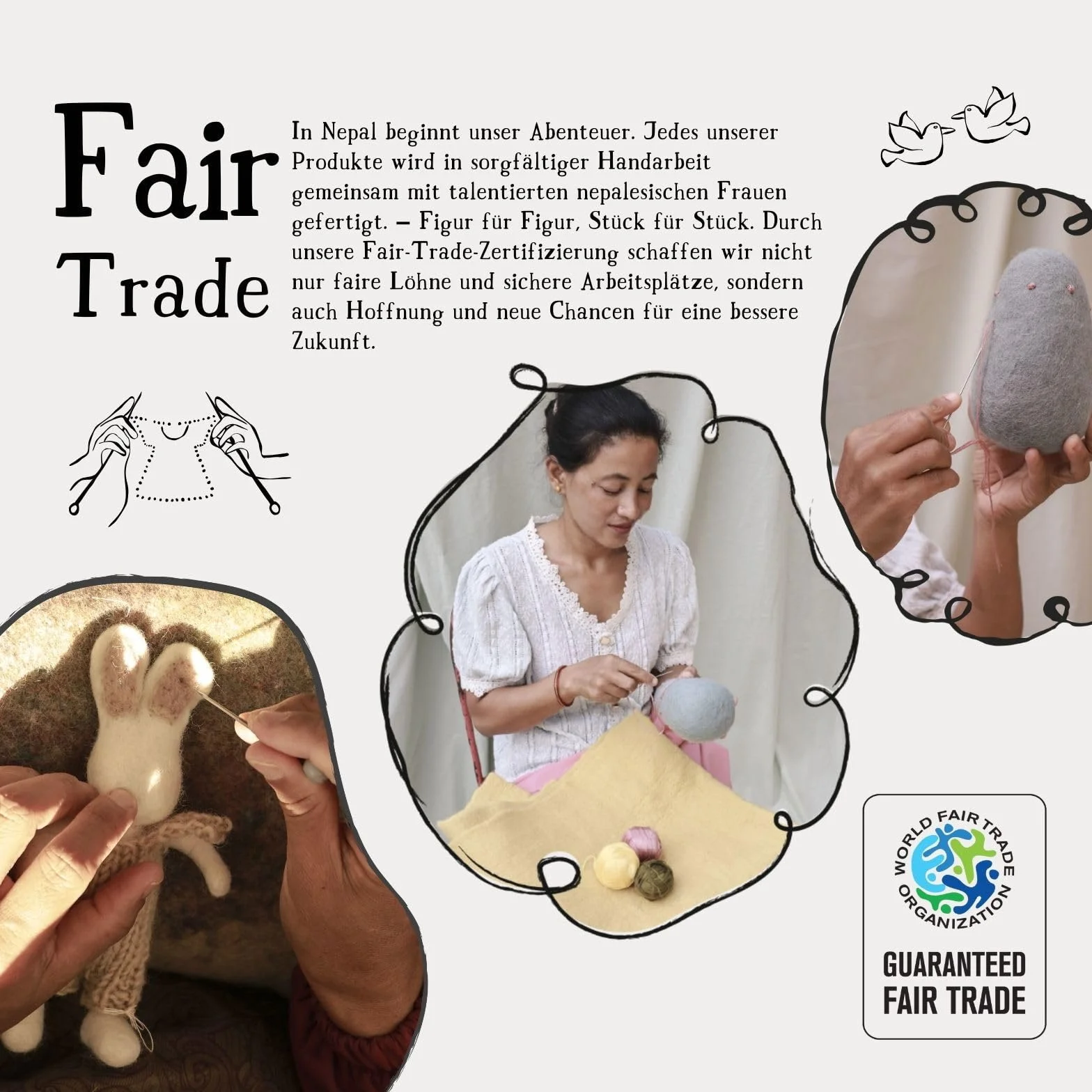 Gry & Sif Fatto a mano e certificato equo e solidale Elegante design danese Grande topo orchestra con tamburo