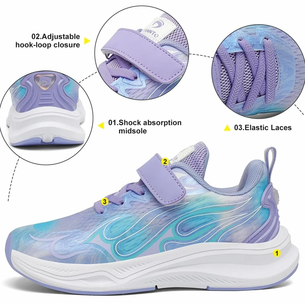 Dannto Ragazza Scarpe da Ginnastica Bambini Sneakers Leggero Traspirante