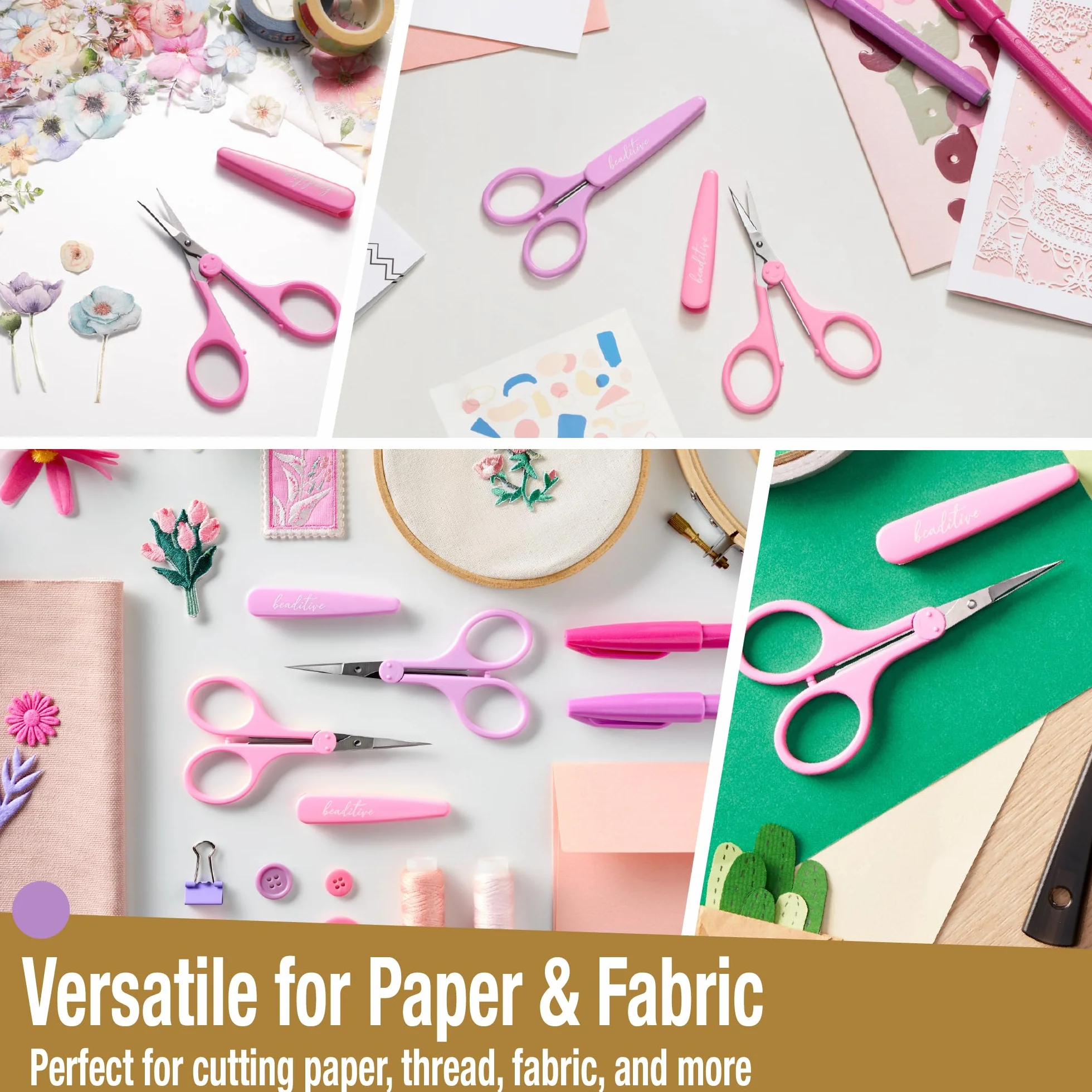 Forbici Precisione Alta Acciaio Inossidabile Set 2 Pezzi Taglio Carta Scrapbooking Cucito