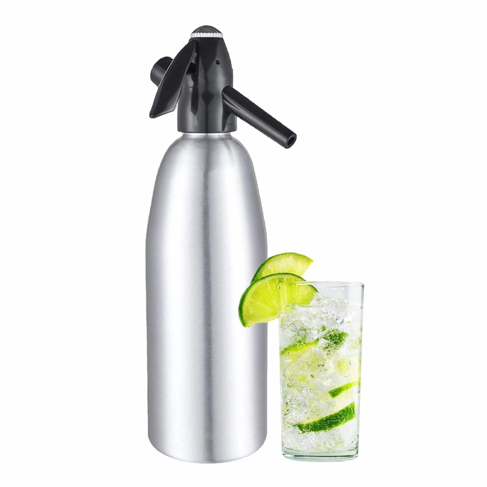 Soda Siho, 1L Sarklig Water Machie, Seltzer Water Maker, Portale Alumium Mii Soda Machie per Productio, Home Caroated Drik Water Heater