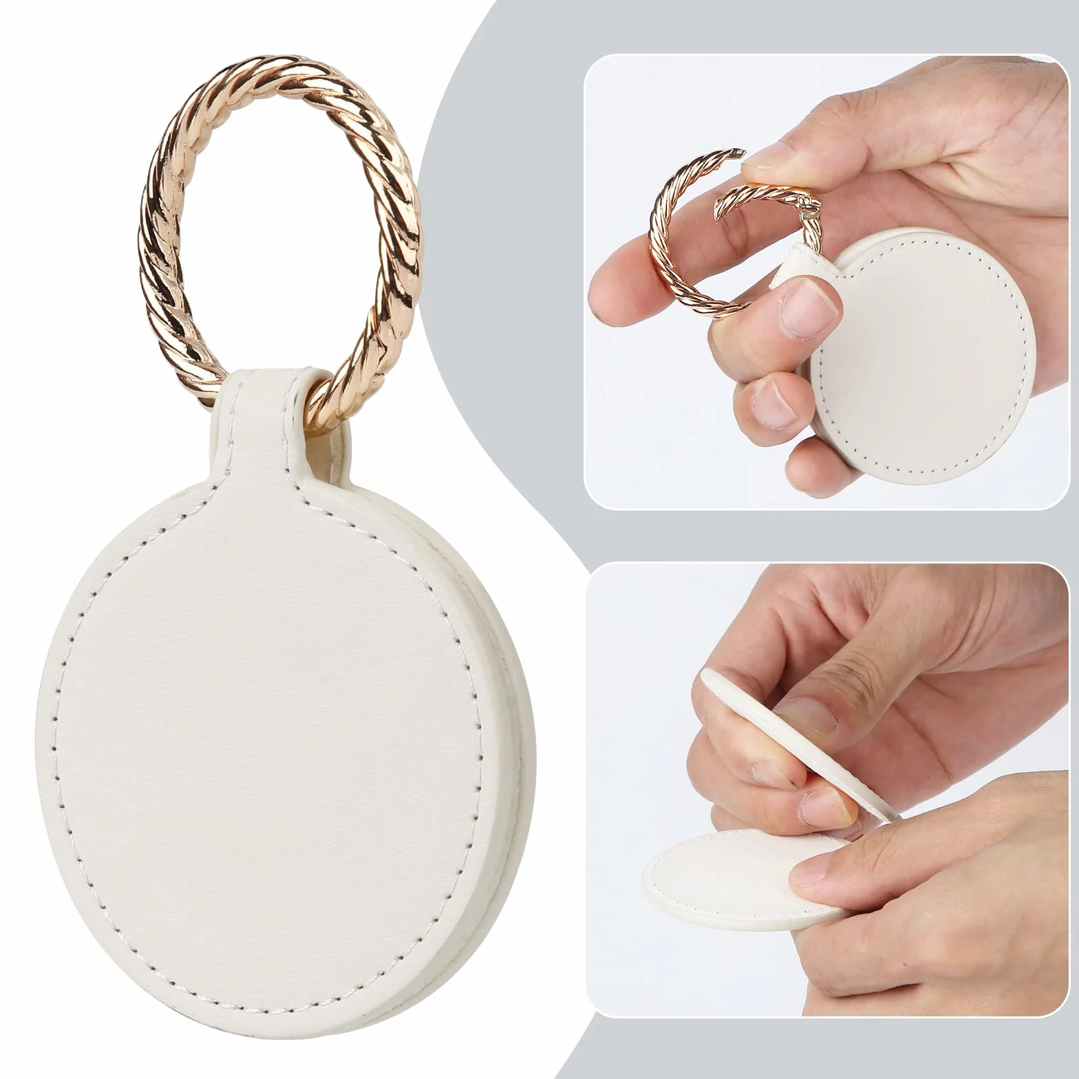LUTER 2 pz Fermaglio per Cappello da Viaggio, Lega Clip Porta Cappello da Borsa Magnete Clip per Cappello Anti-Smarrimento Clip Magnetica per Cappello da Borsa Compagno Cappello (Bianco, Rotondo)
