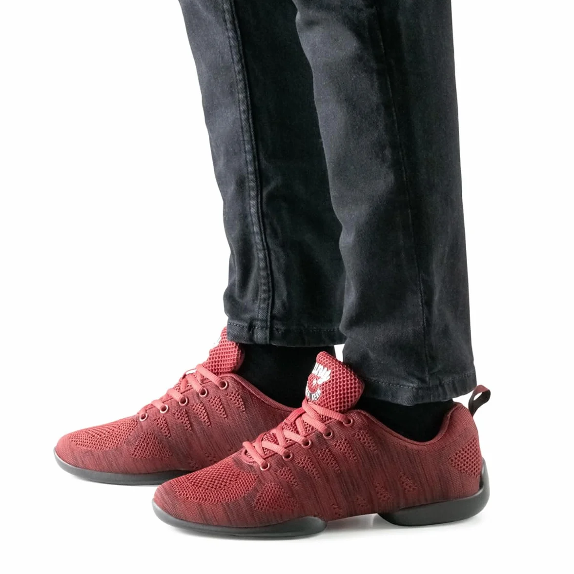 Anna Kern Uomini Dance Sneakers 4035 Bold Rosso Nero Suola Sneaker