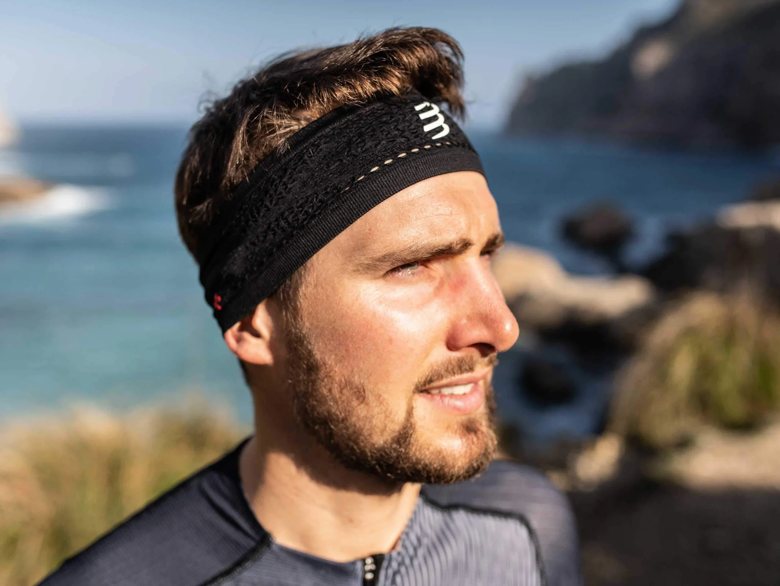 Compressport Thin Headband On/Off - Fascia da corsa anti-traspirazione - Fibre rapide a secco - Multisport