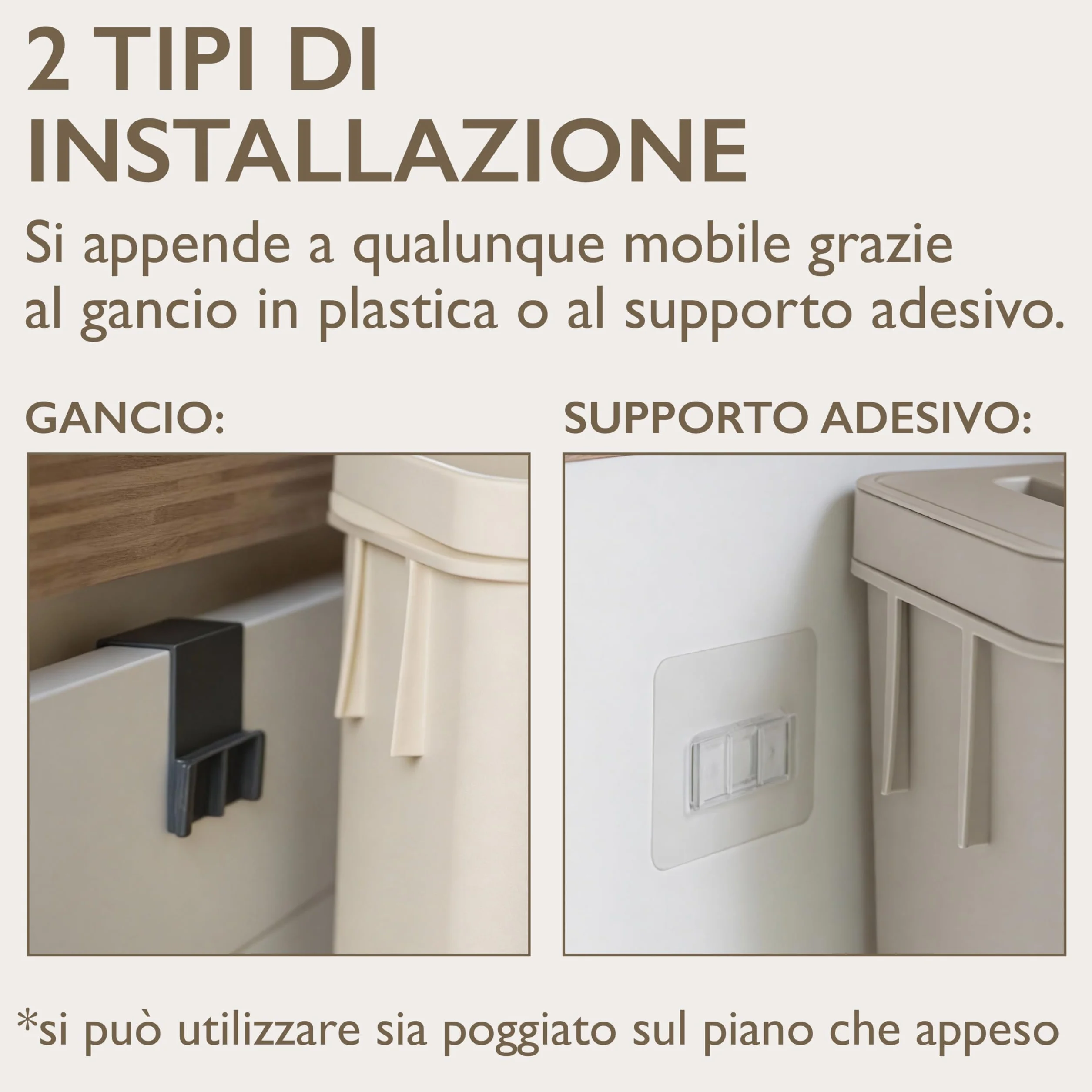 PATTUMIERA RIFIUTI ORGANICI GINO 5 lt ghiaccio