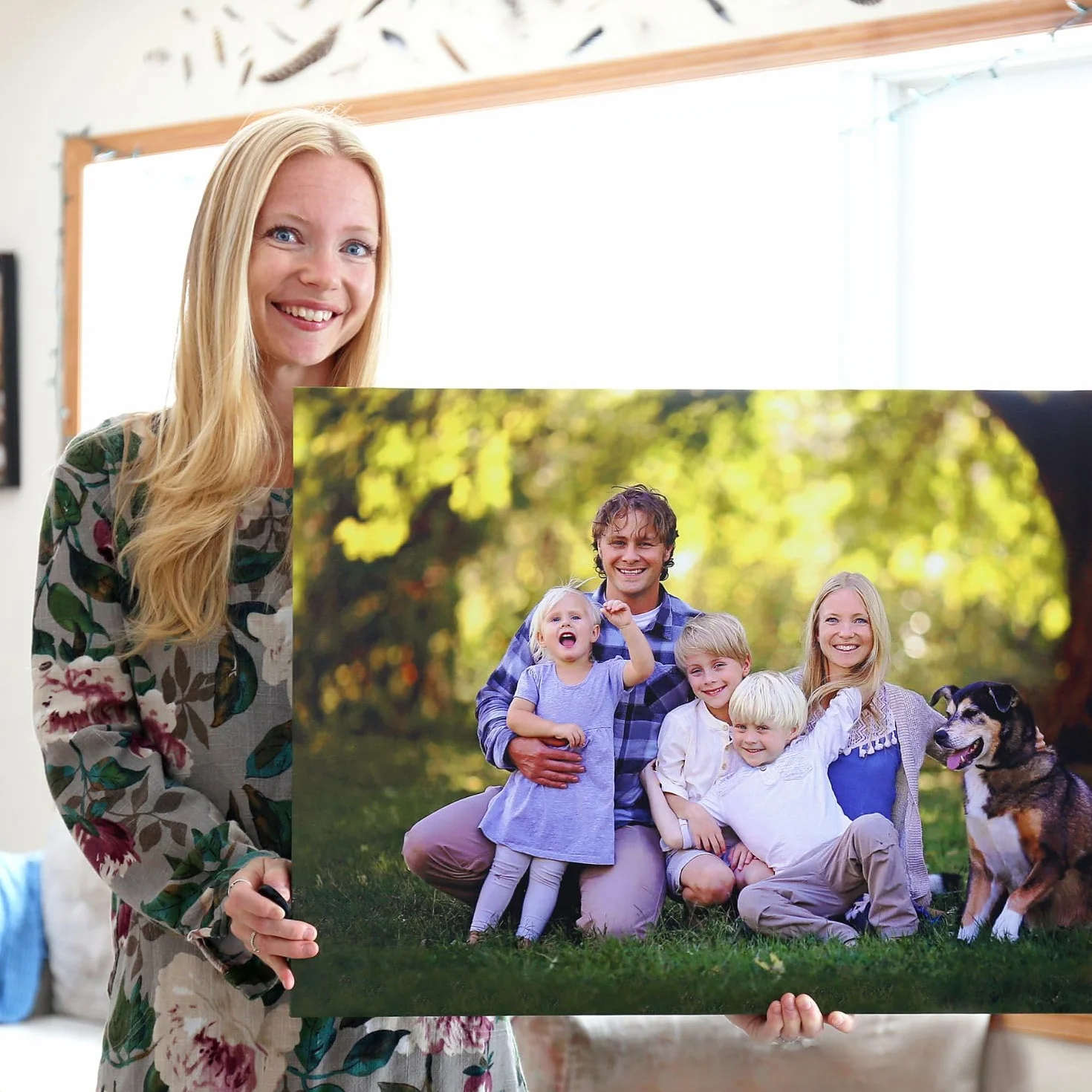 Tela personalizzata Collage fotografico 40x30 cm stampata su telaio
