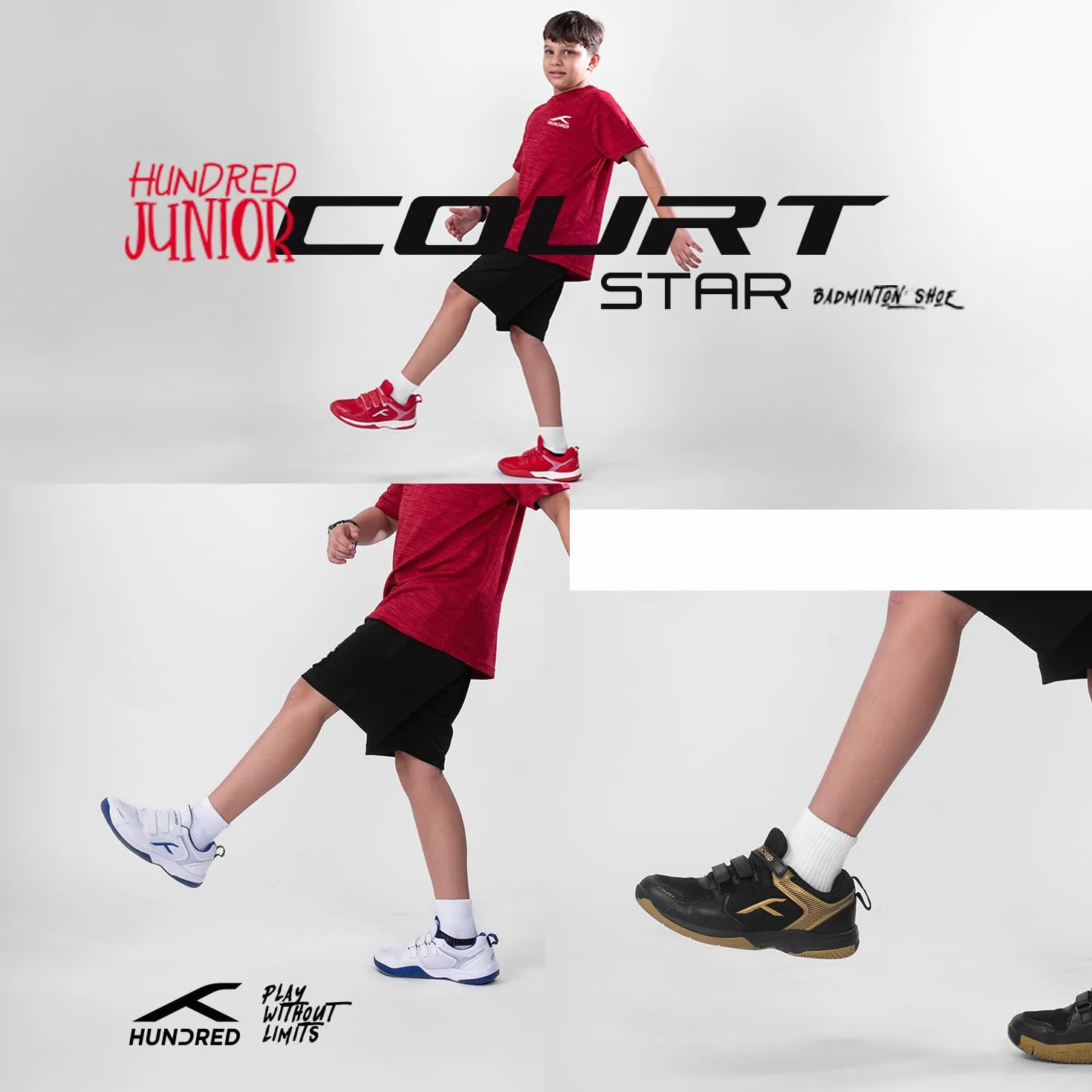 HUNDRED Court Star Badminton Shoes Uomo