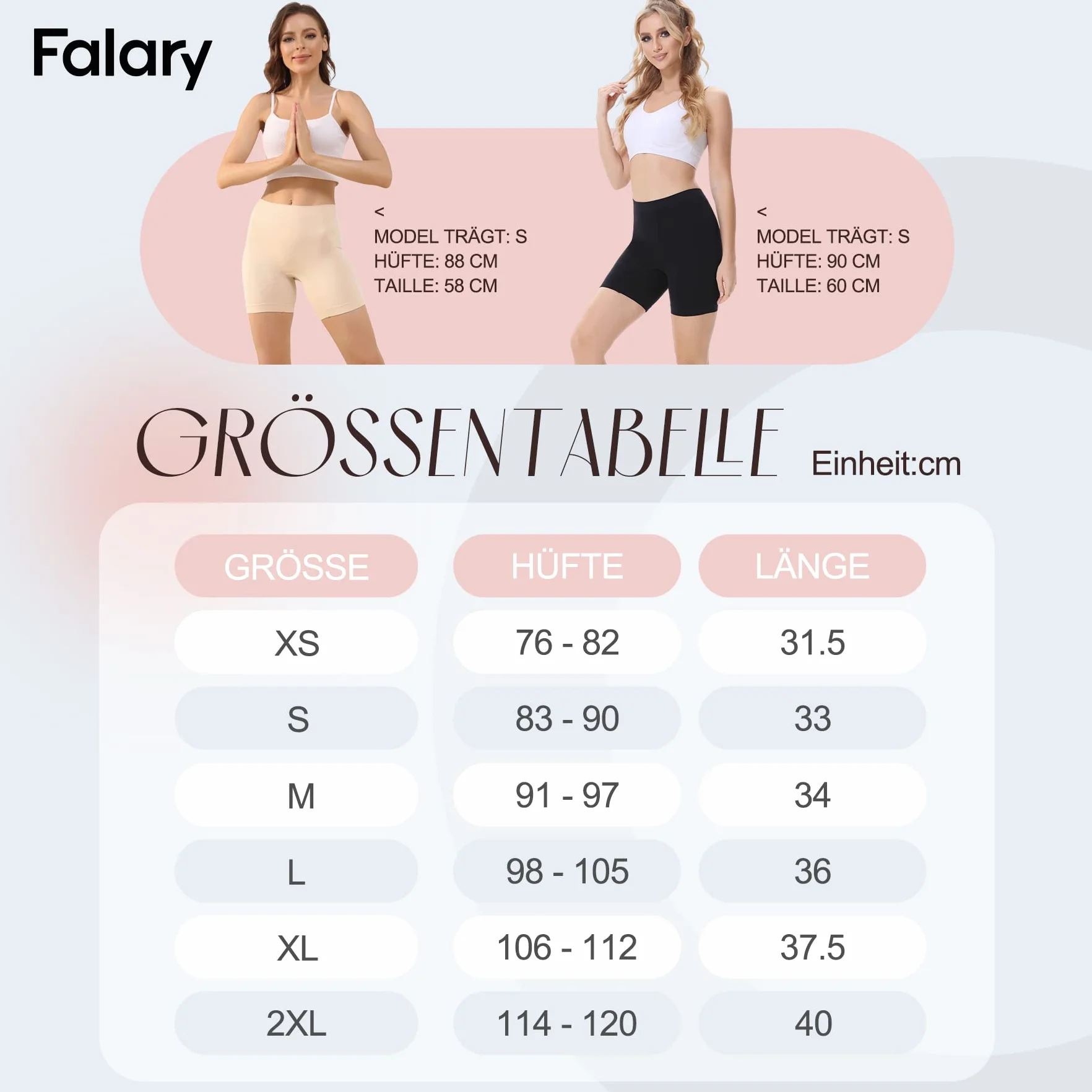 FALARY Pantaloncini Sottogonna Donna Boxer Leggings Corti Mutande Vita Alta Antisfregamento 3 Pezzi Nero Bianco Beige