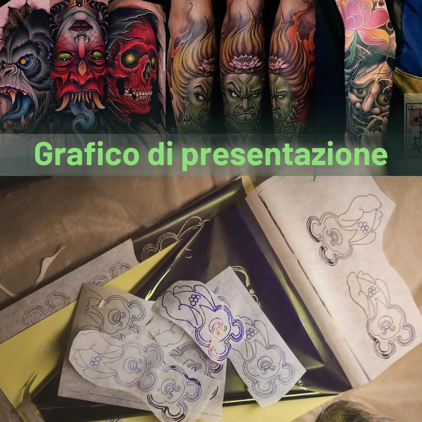 Fogli per Tattoo Stencil, 20pcs Transfer Paper Carta Termica