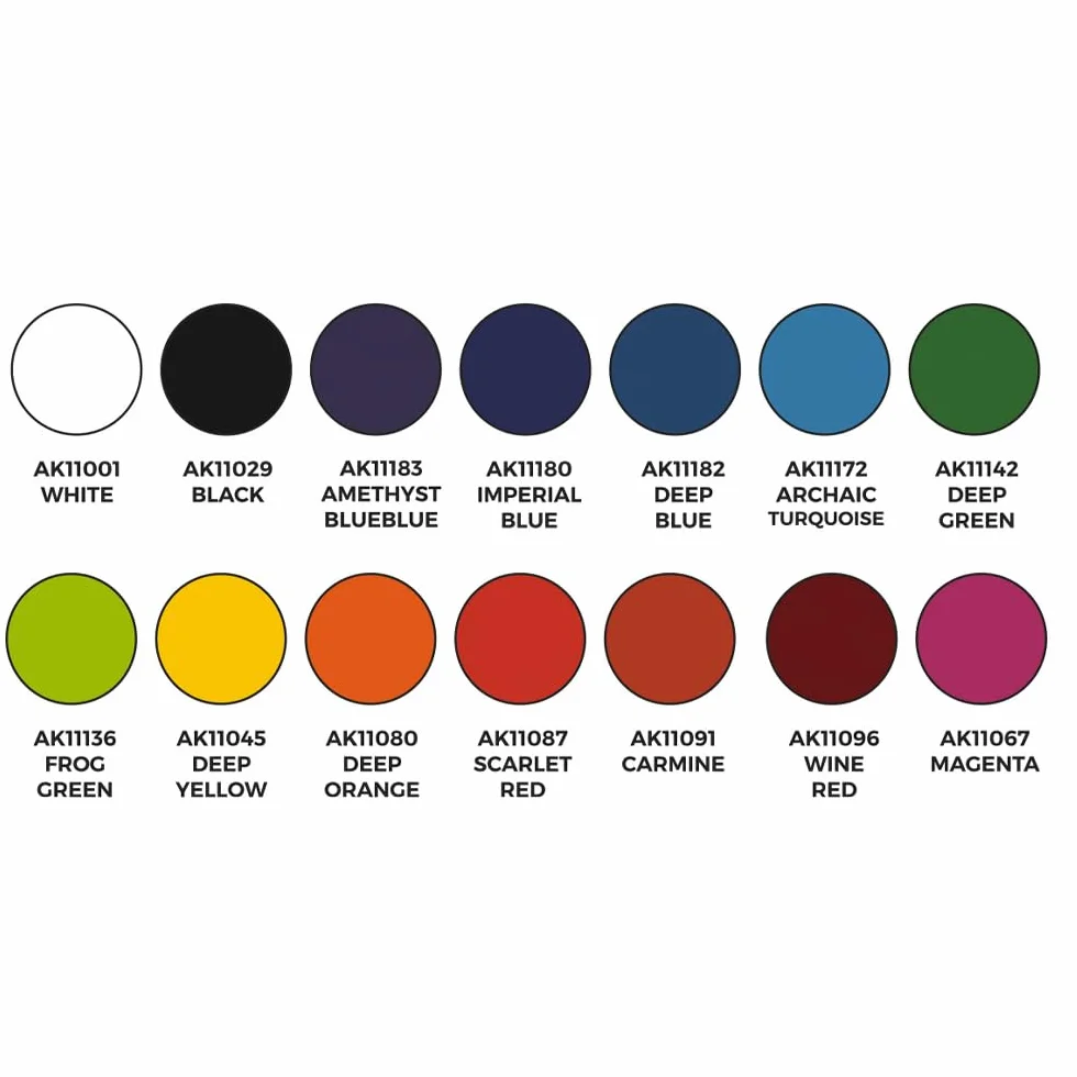 AK Acrylics 3Gen SET AK11775 BASIC STARTER SET (14x17ml)