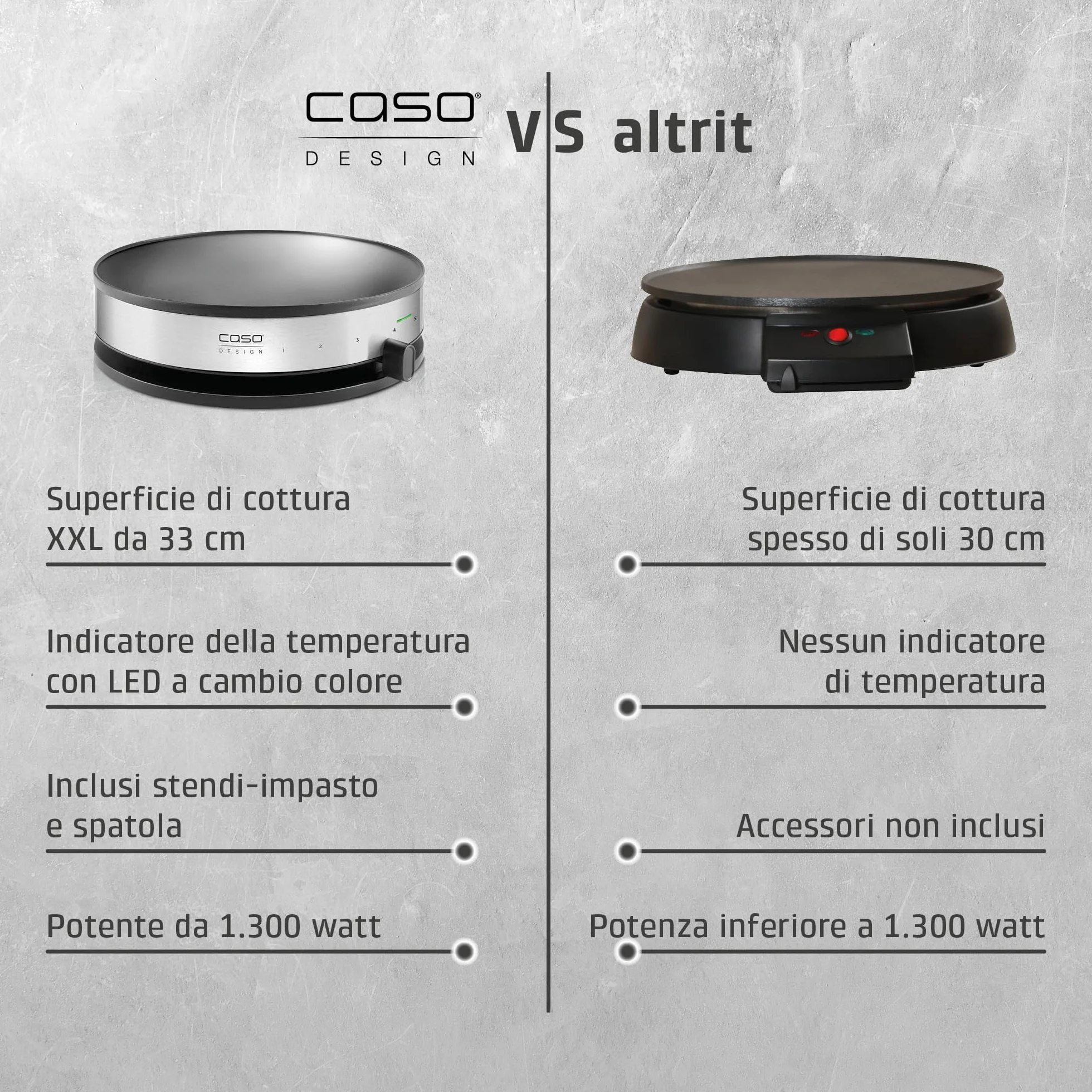 Caso 2930 Crepes Maker 33 cm 1300 W