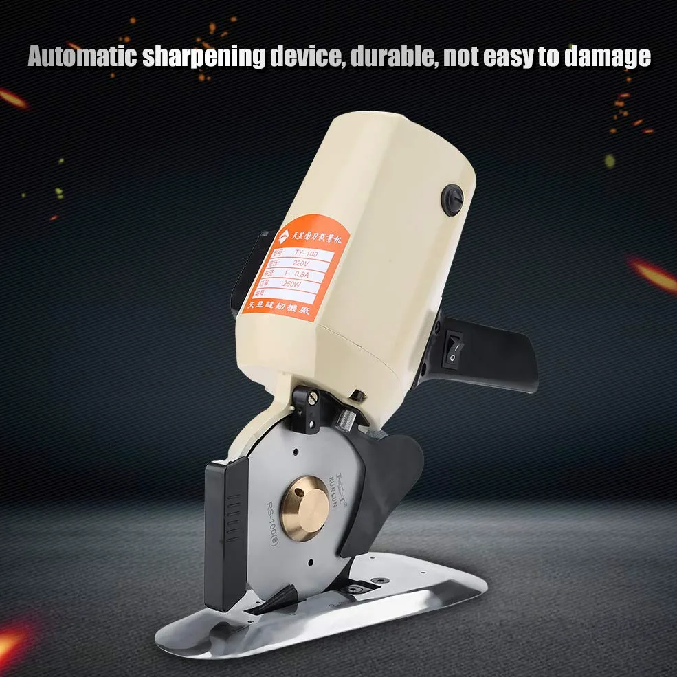 Macchina da taglio a coltello tondo, Tagliatrice rotonda elettrica dispositivo di affilatura automatico Lama TY-100 Tagliatrice elettrica del tessuto della taglierina del panno della lama