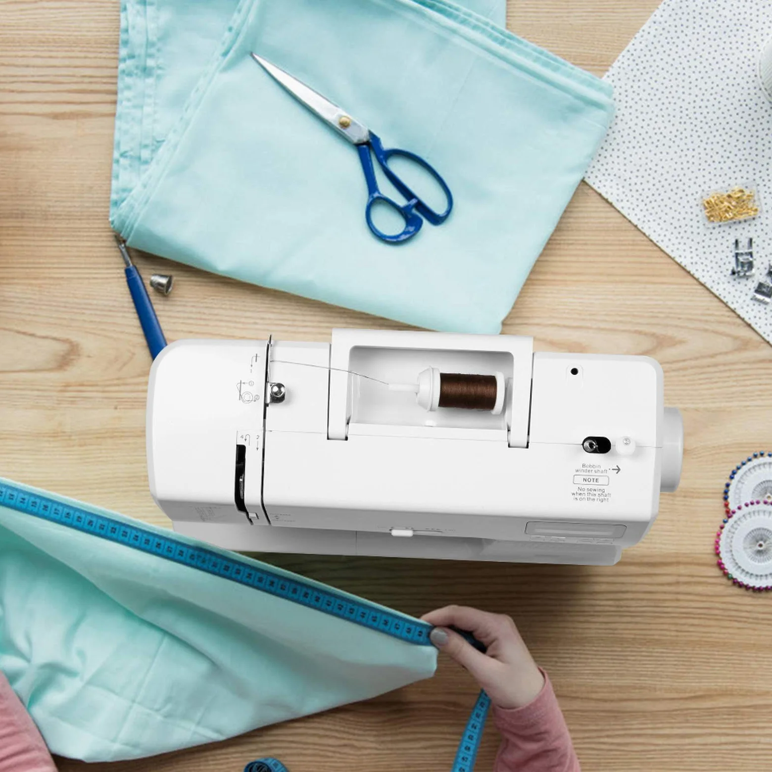 Uten Macchina da Cucire elettronica Overlock 200 Pedale Macchina per Cucire Professionale Bianco