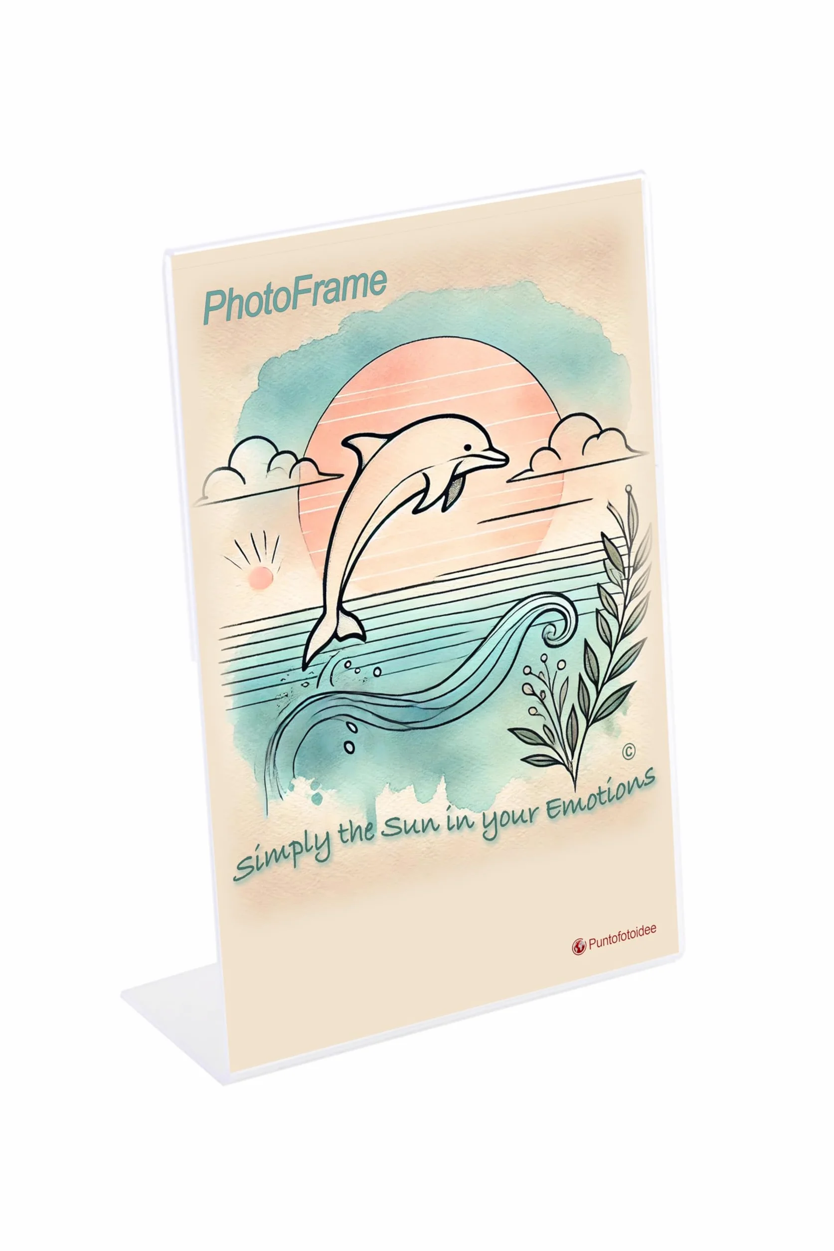 Cornice in Plexiglass da Tavolo - Porta Menu Trasparente - Portafoto da Tavolo - Espositore Pubblicitario - Espositore per Brochure, Depliant, Volantini (Trasparente, 10X15 cm Verticale)