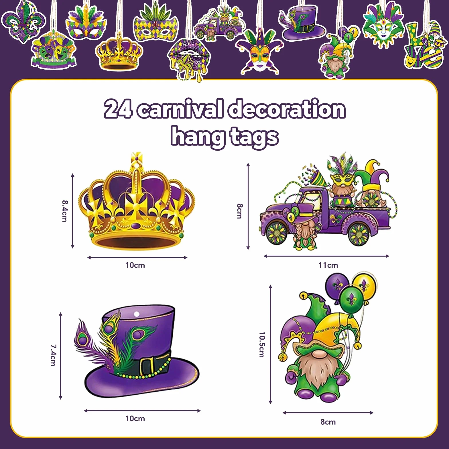 Ornamenti Pendenti Carnevale, Decorazioni Feste Mardi Gras, Maschera da Ballo Decorazione