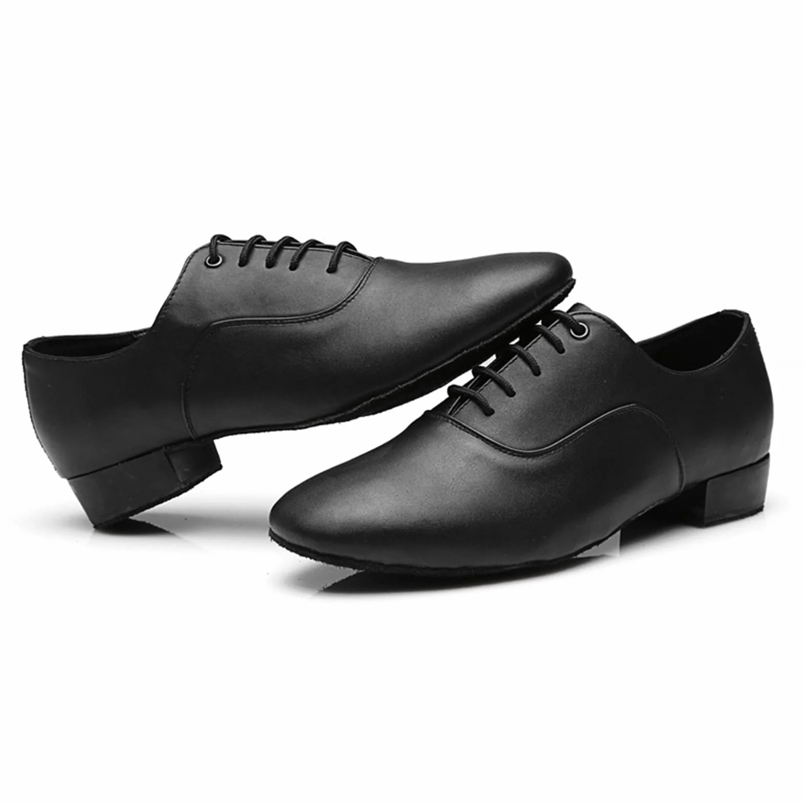 Scarpe da Ballo Uomo Pelle Suola Intera Oxford Moderne Latine Tacco Basso Lacci