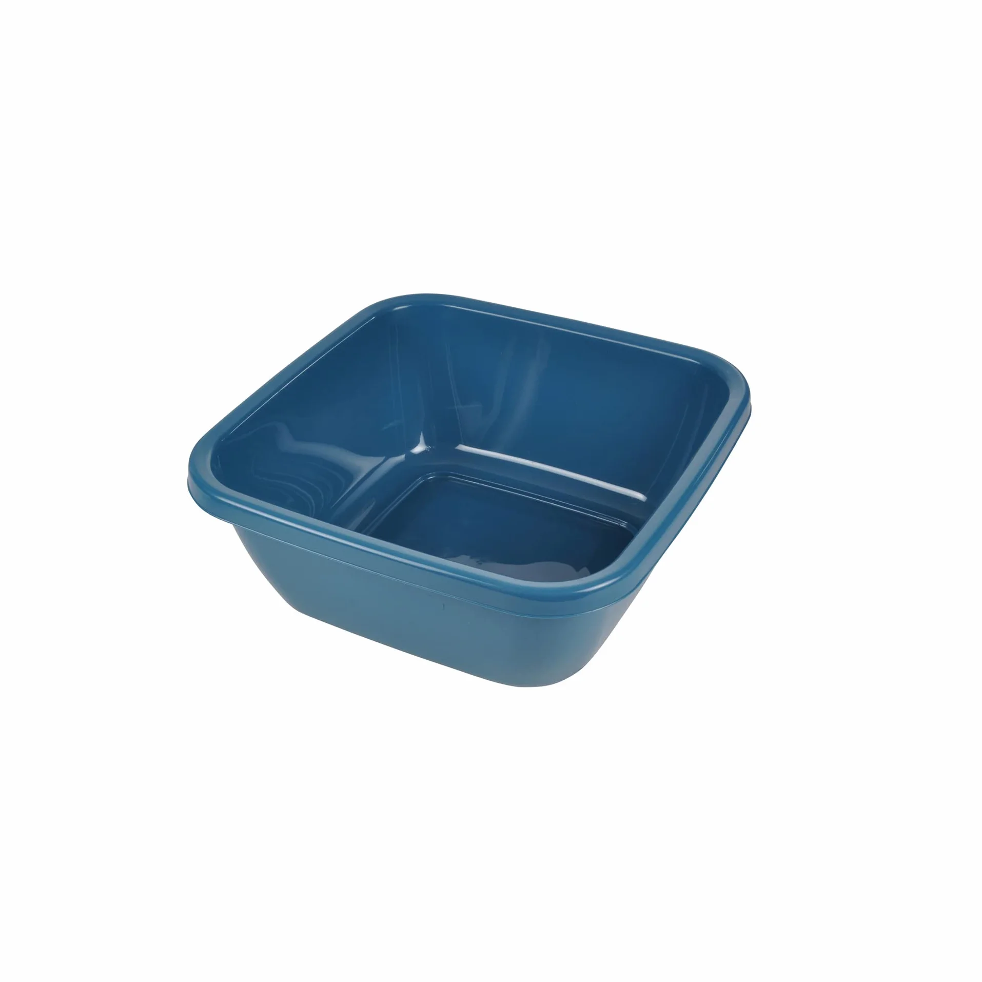 Homéa, Bacino quadrato in plastica, 6L, 30 x 30 x 12 cm, colore: Blu pavone