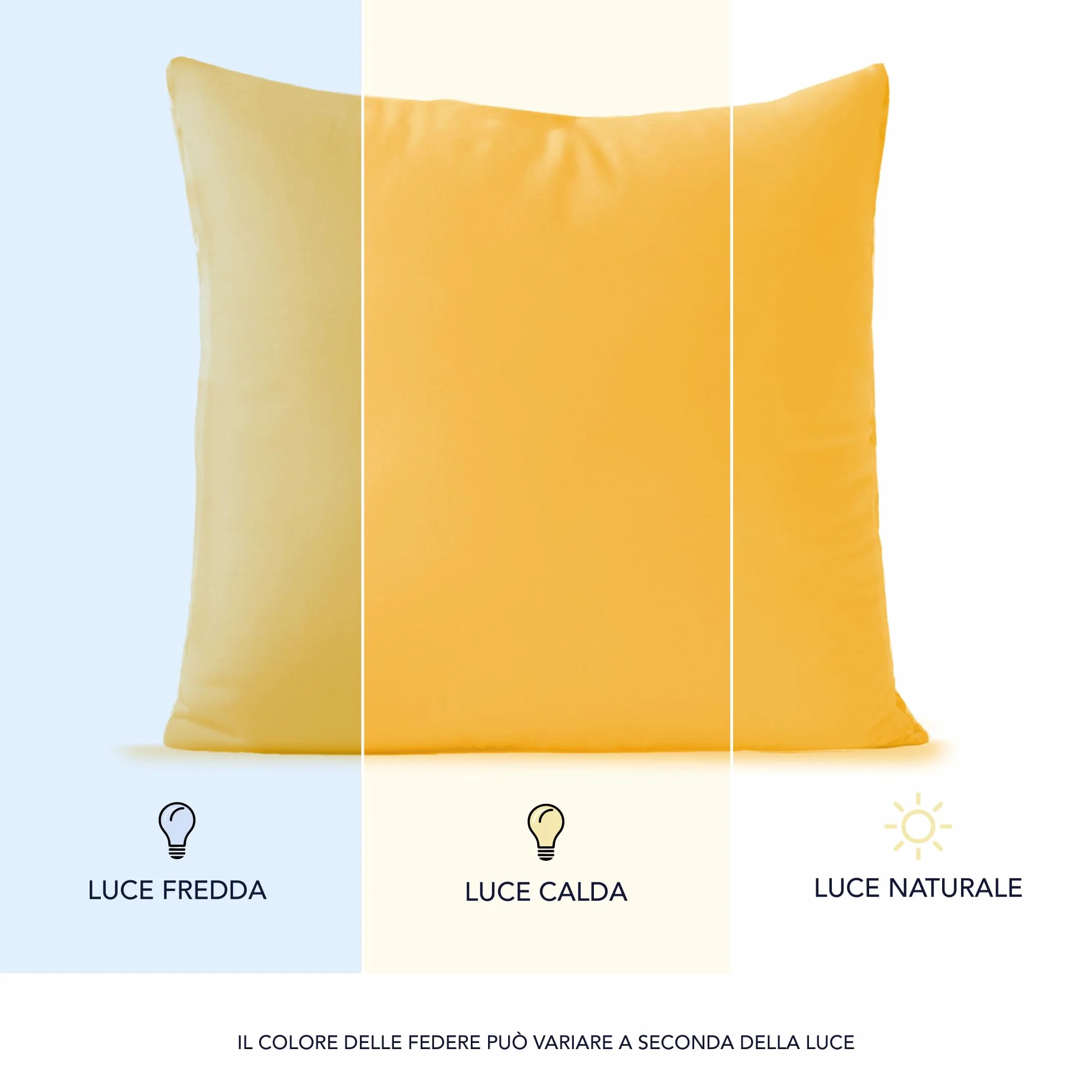 Dreamzie Federe Cuscini 30x30 Set di 2 Giallo 100% Jersey di Cotone Copri Cuscino