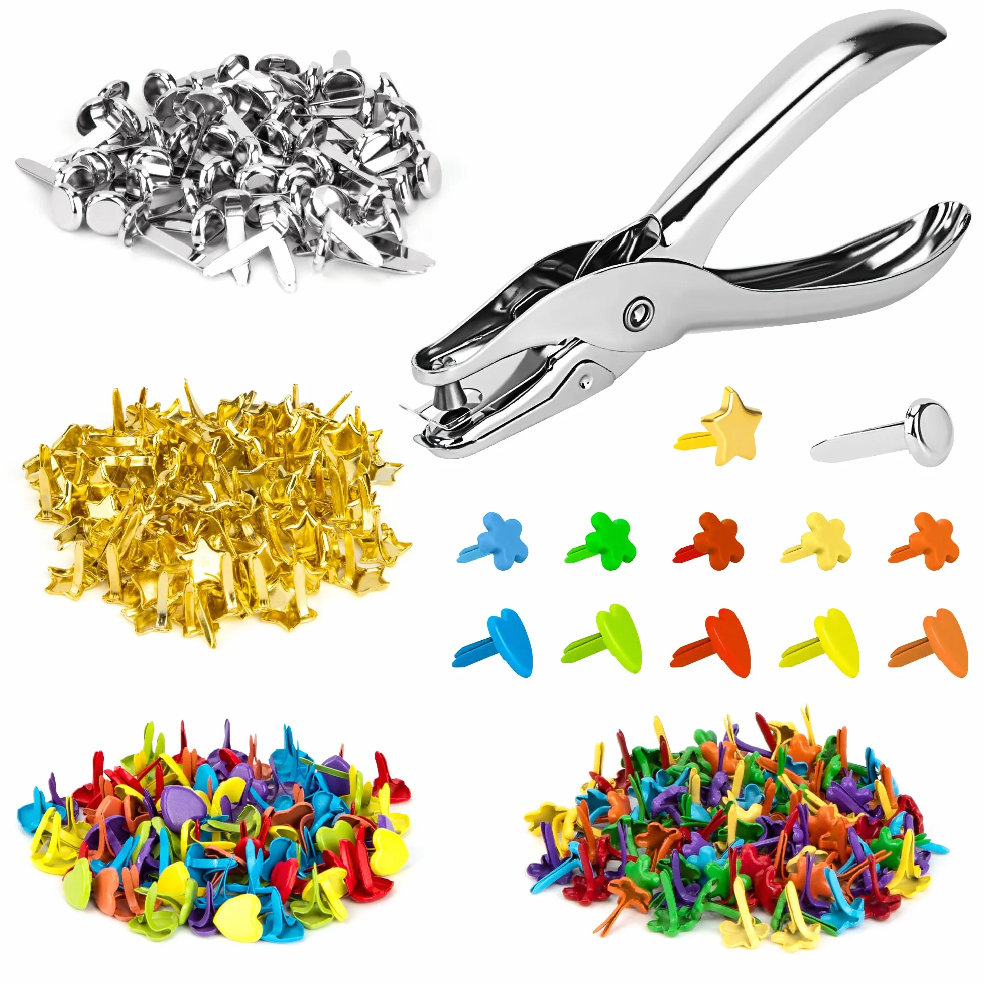 Tunejoy Mini Brad Metallo Fermacampioni per Scrapbooking Carta 350 Pezzi