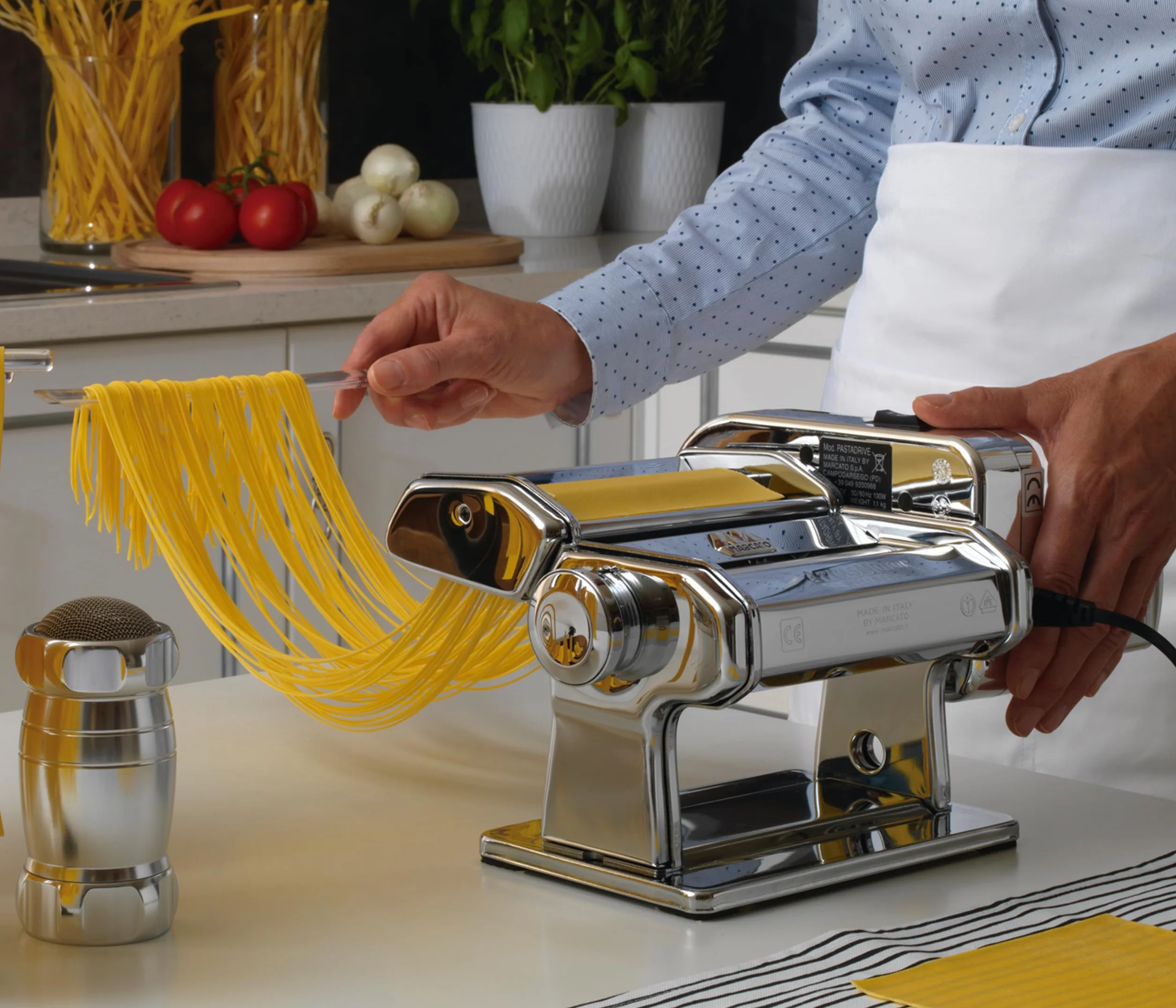 Marcato Motore per Macchina per Pasta 100W Plastica Argento Linea Basic