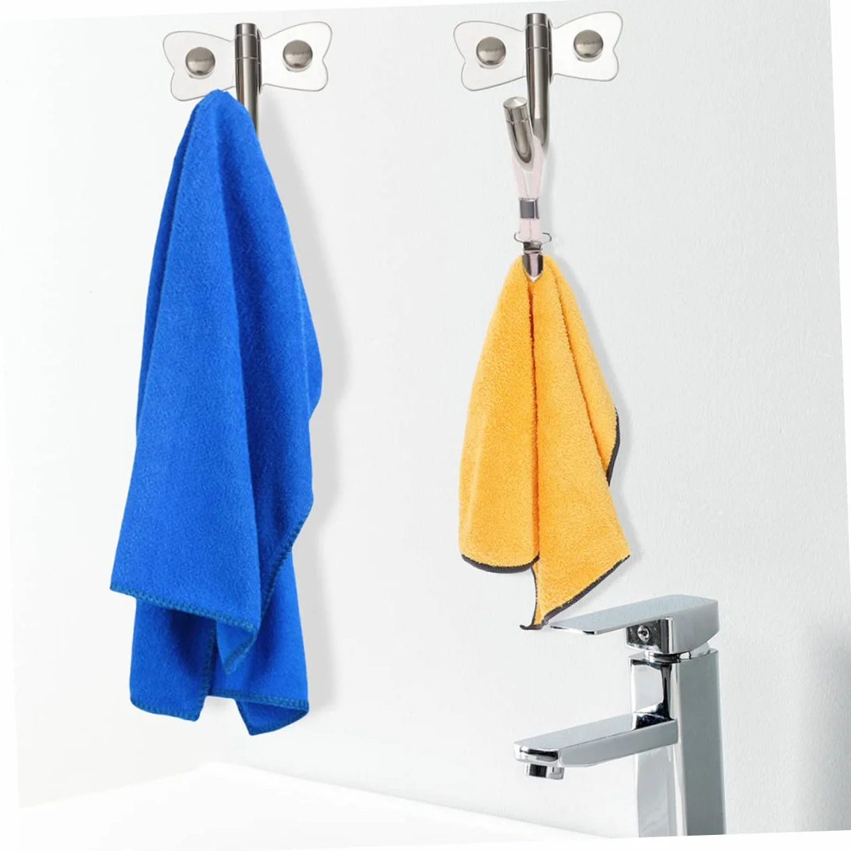 Fermagli per Asciugamani in Cotone 6 Pezzi Gancio per Asciugamani Porta Asciugamani Ciclo Continuo Bagno Cucina Verde