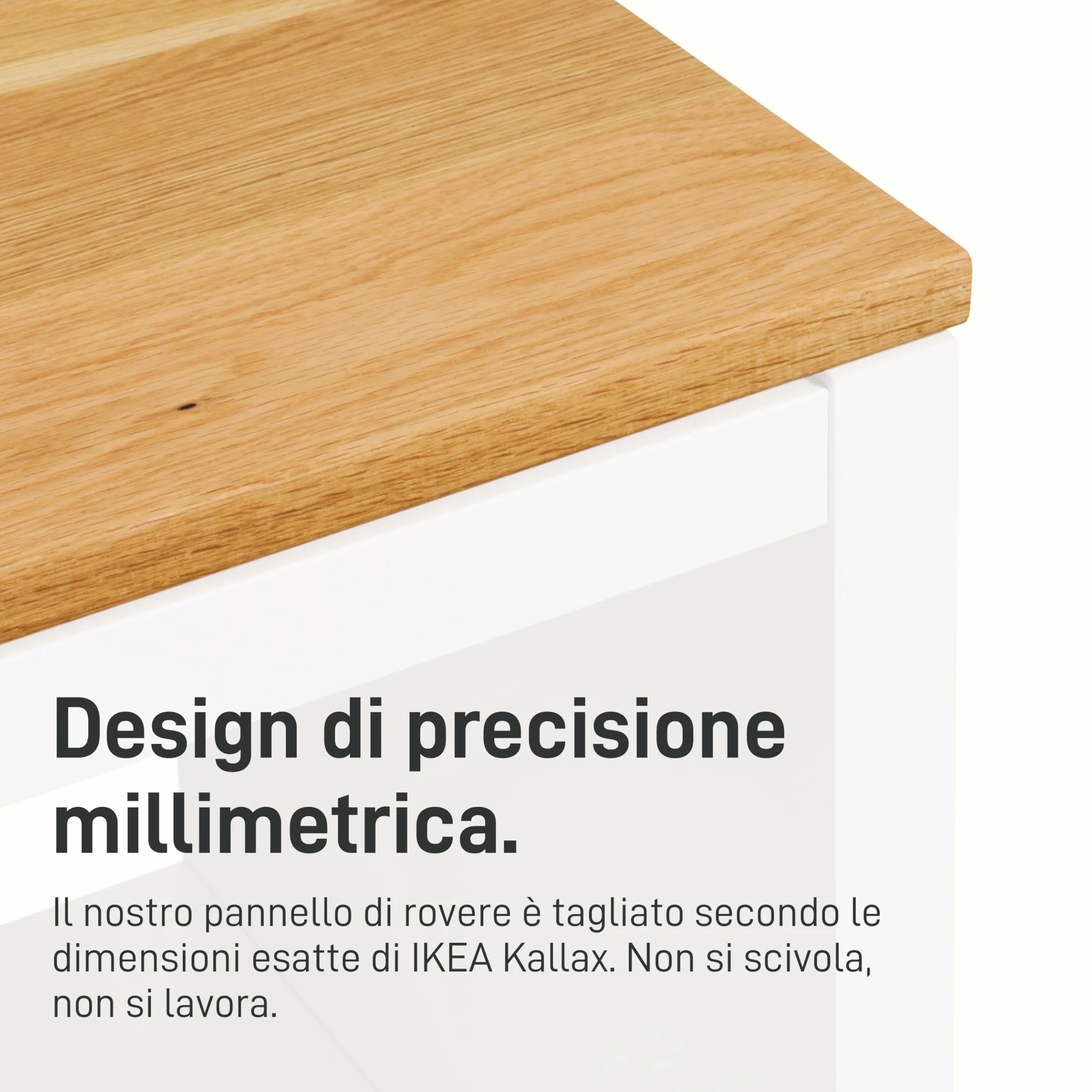 Pannello in legno di quercia Kallax IKEA 2 cm antiscivolo copertura su misura