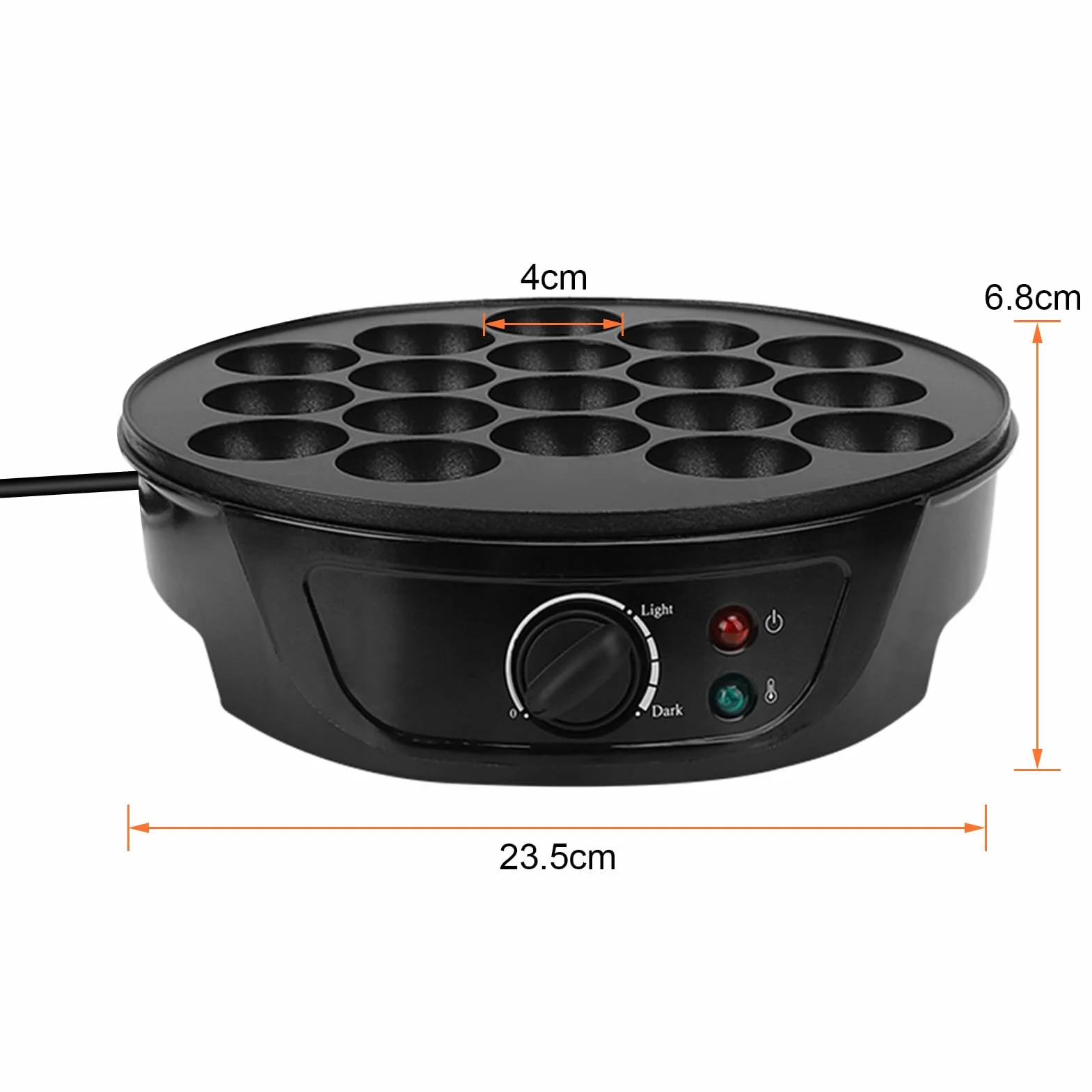 Macchina per Takoyaki Elettrica 18 Griglie Teglia per Polpo Palla Fai da Te Colazione