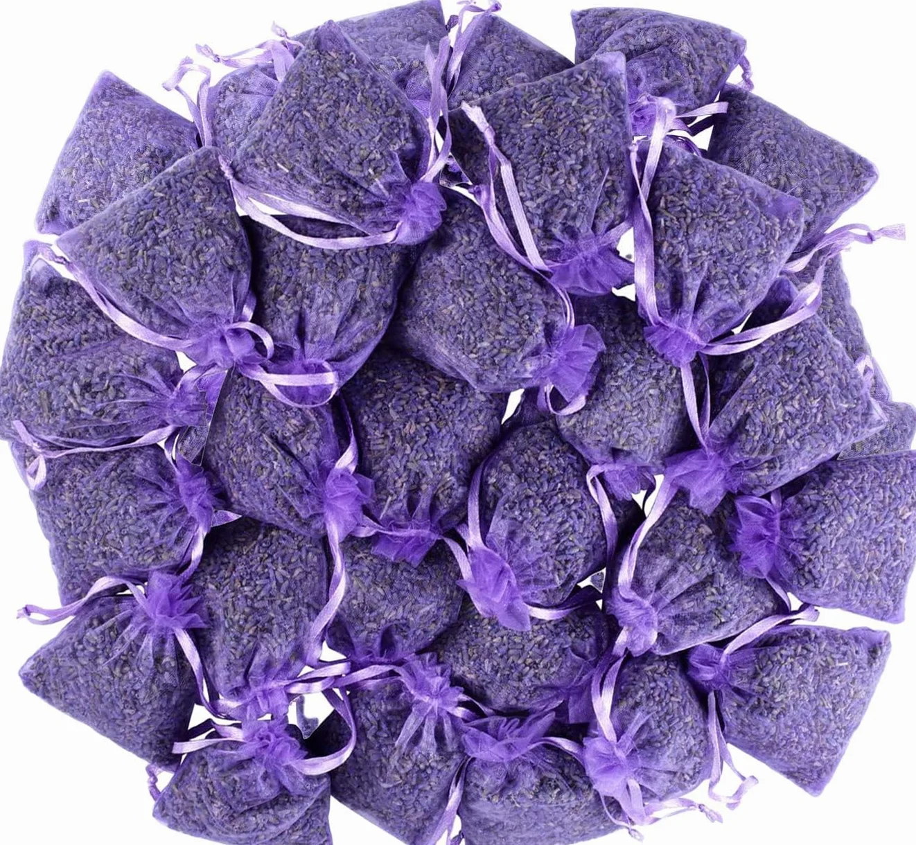 Sacchetti profumati al 100% alla lavanda (25X), repellente per insetti e tarme per vestiti, cassetti, armadi, scarpe, viaggi, sonno, auto,
