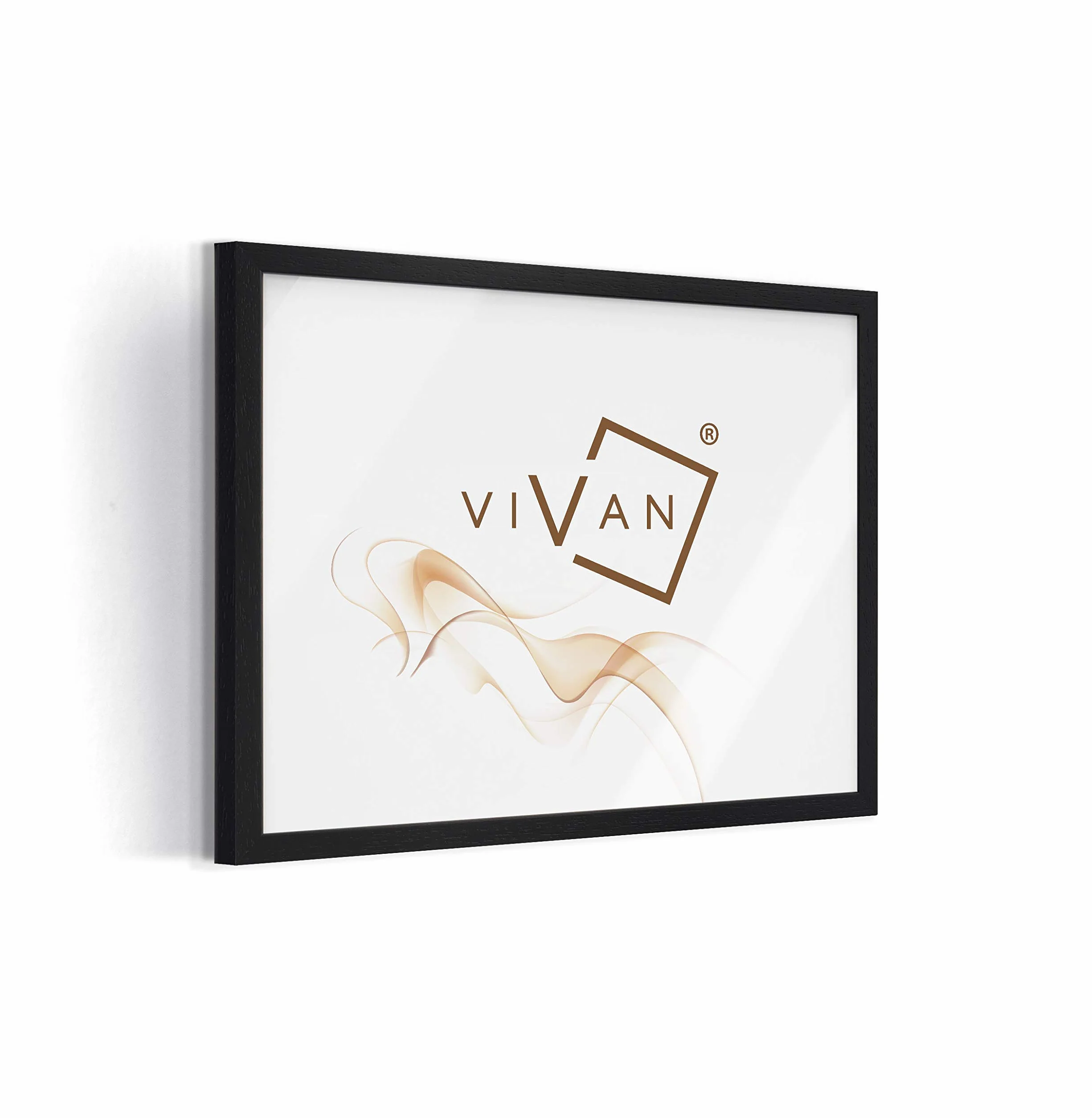 VIVAN Riquadro Cornice Nero Opaco 52x72 Cornice esterna 49x69 Cornice interna