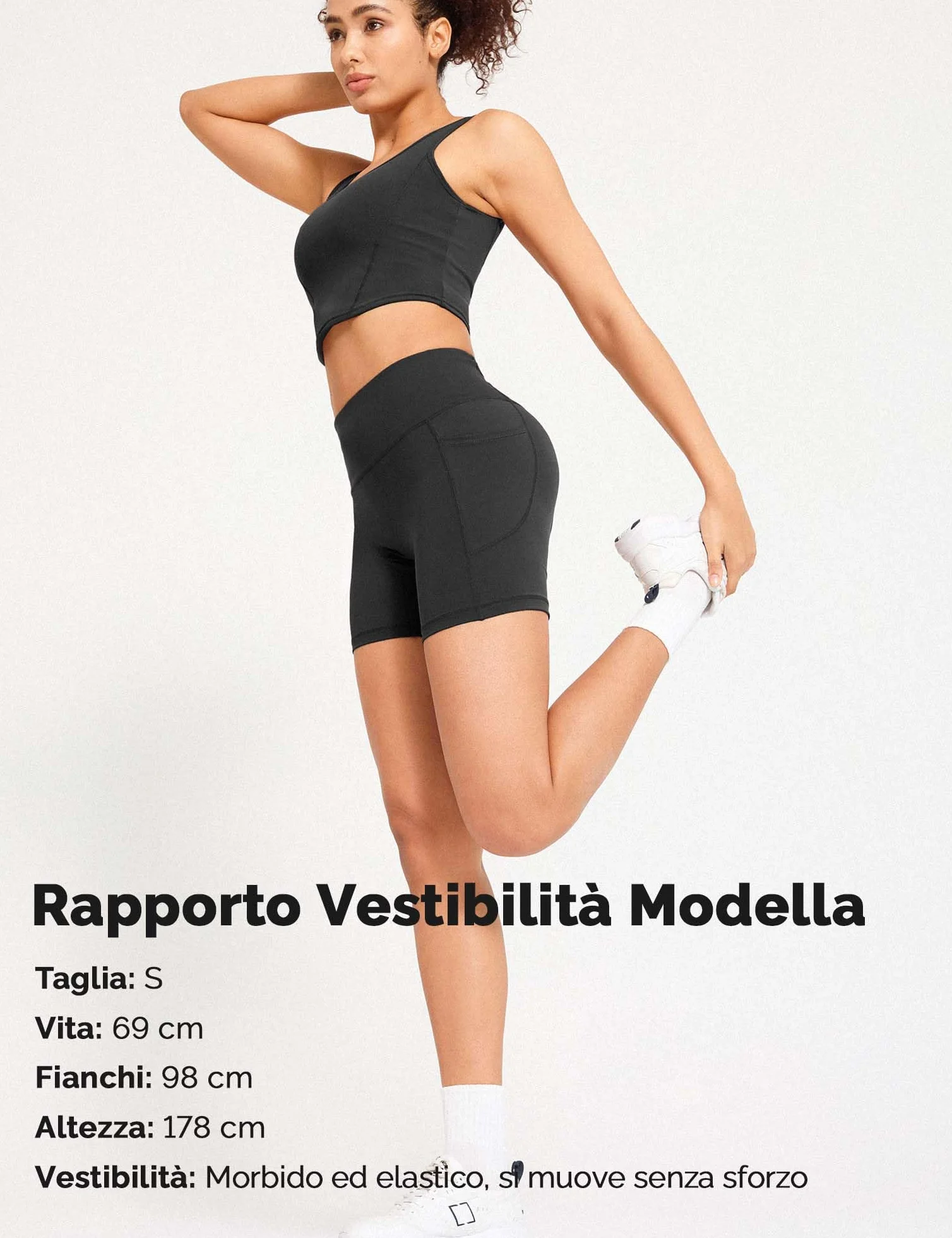 Yogaration Pantaloncini Palestra Donna Vita Alta con Tasche Push up Senza Cuciture Yoga Fitness Gym