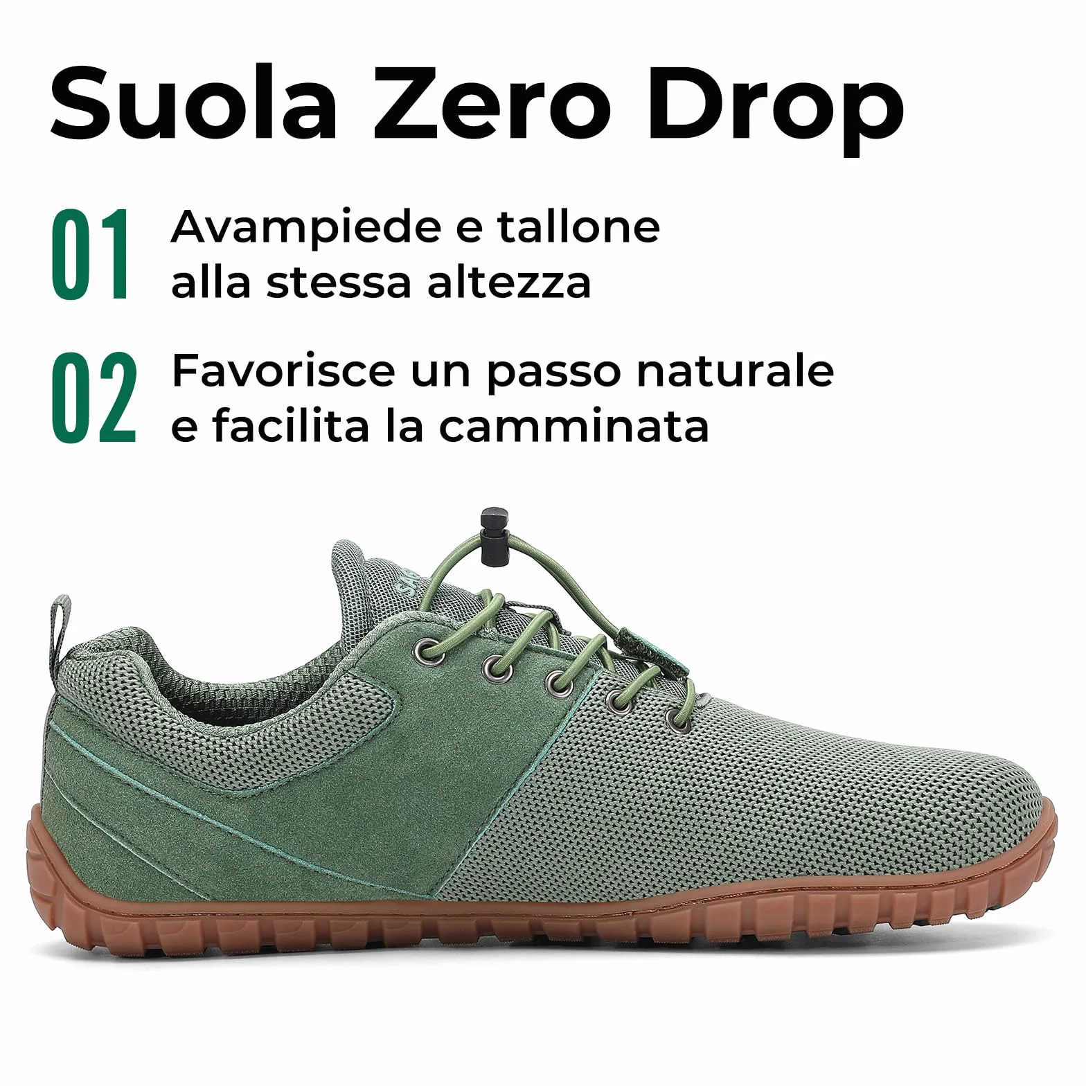 Saguaro Scarpe Barefoot Sportive Punta Larga Camminata Uso Quotidiano, Gr.36-48