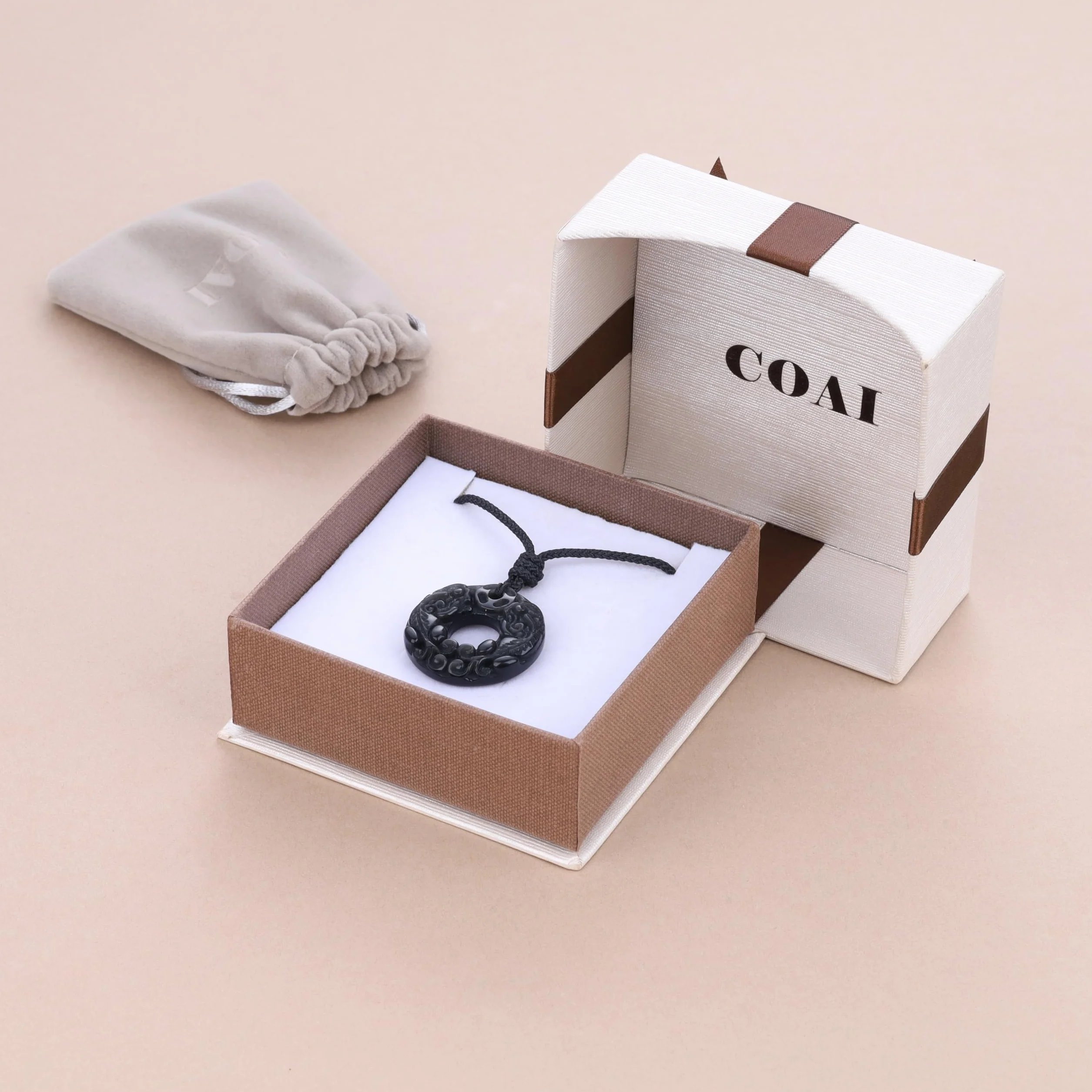 Pendente Pixiu Intarsiato in Pietre Naturali Benefiche, Collana Unisex Laccio Regolabile