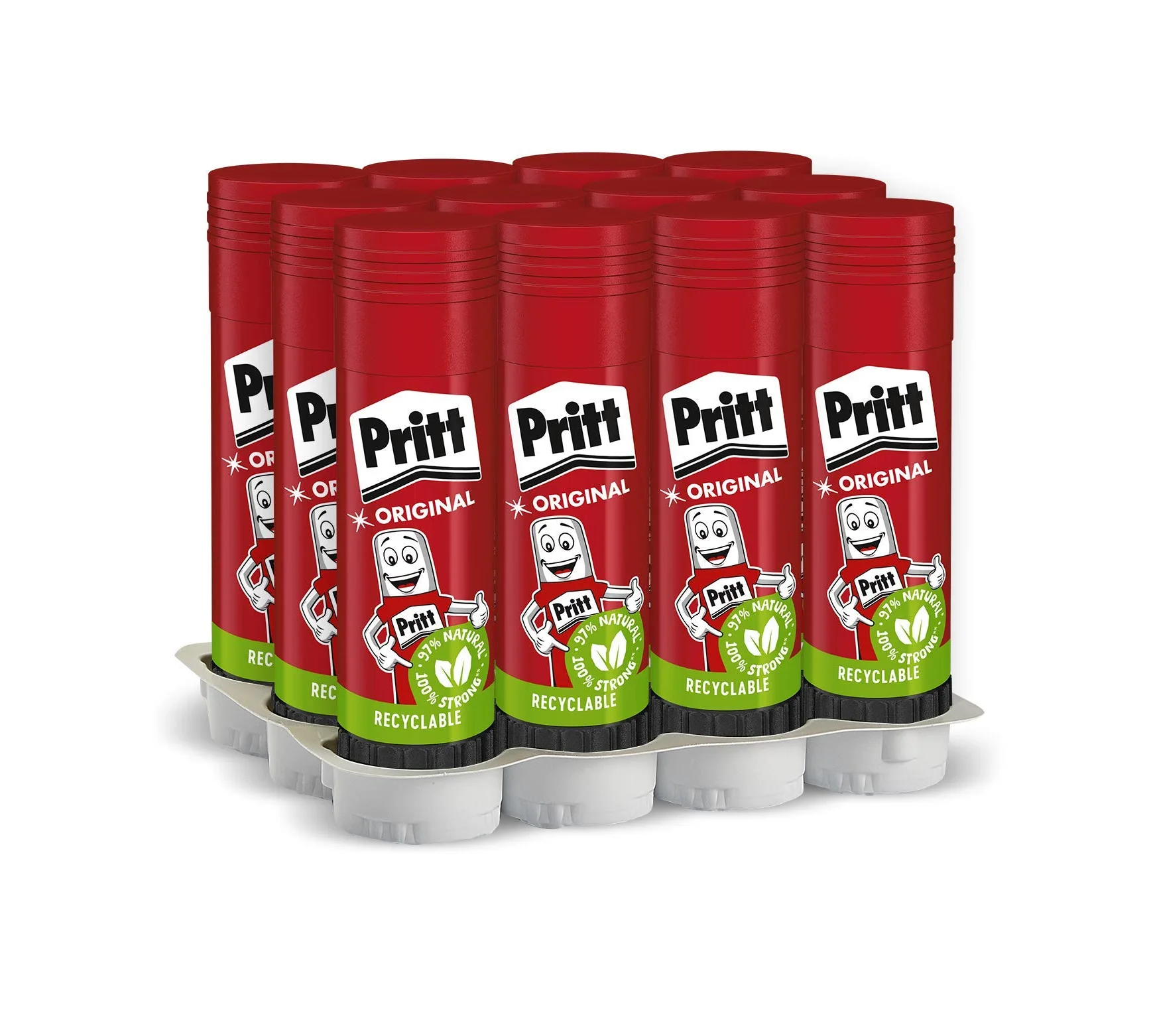 Pritt Colla Stick 10 x 43g, colla per bambini sicura e affidabile, colla Pritt per lavoretti e fai da te, con una tenuta forte per uso scuola e ufficio, 10 stick x 43g