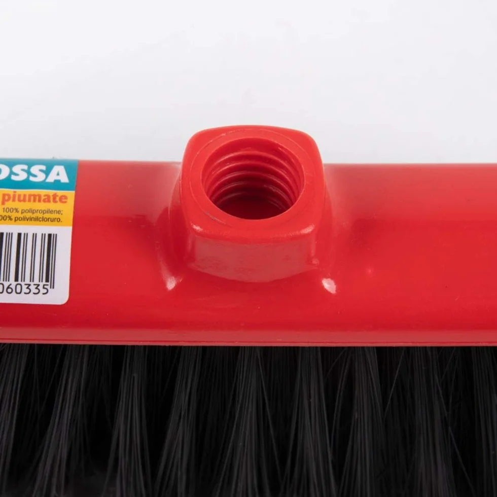 La Briantina Scopa per Interni Testa Rossa per Pavimenti, Leggera e Sottile, Efficace per Fessure