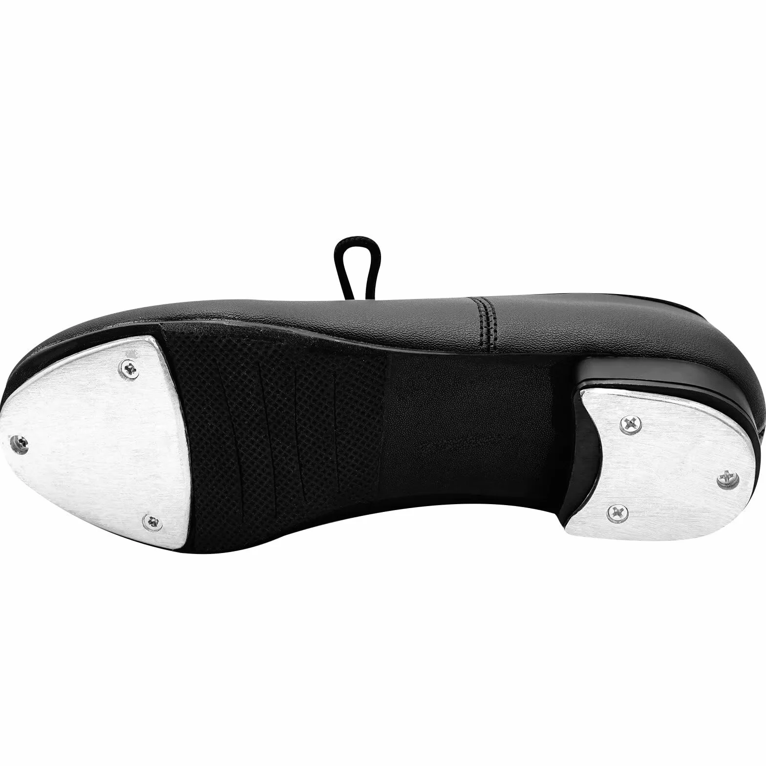 Nera Pelle Allacciata Oxford Scarpa da Tip Tap per Ragazzi Uomini
